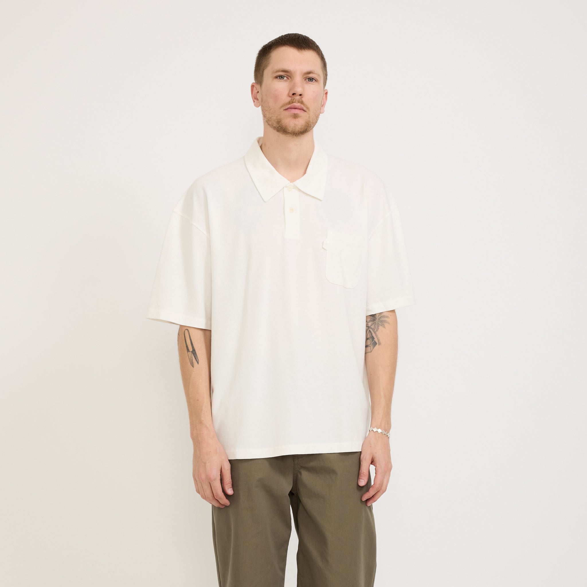 YMC | Polo T-Shirt White | Maplestore
