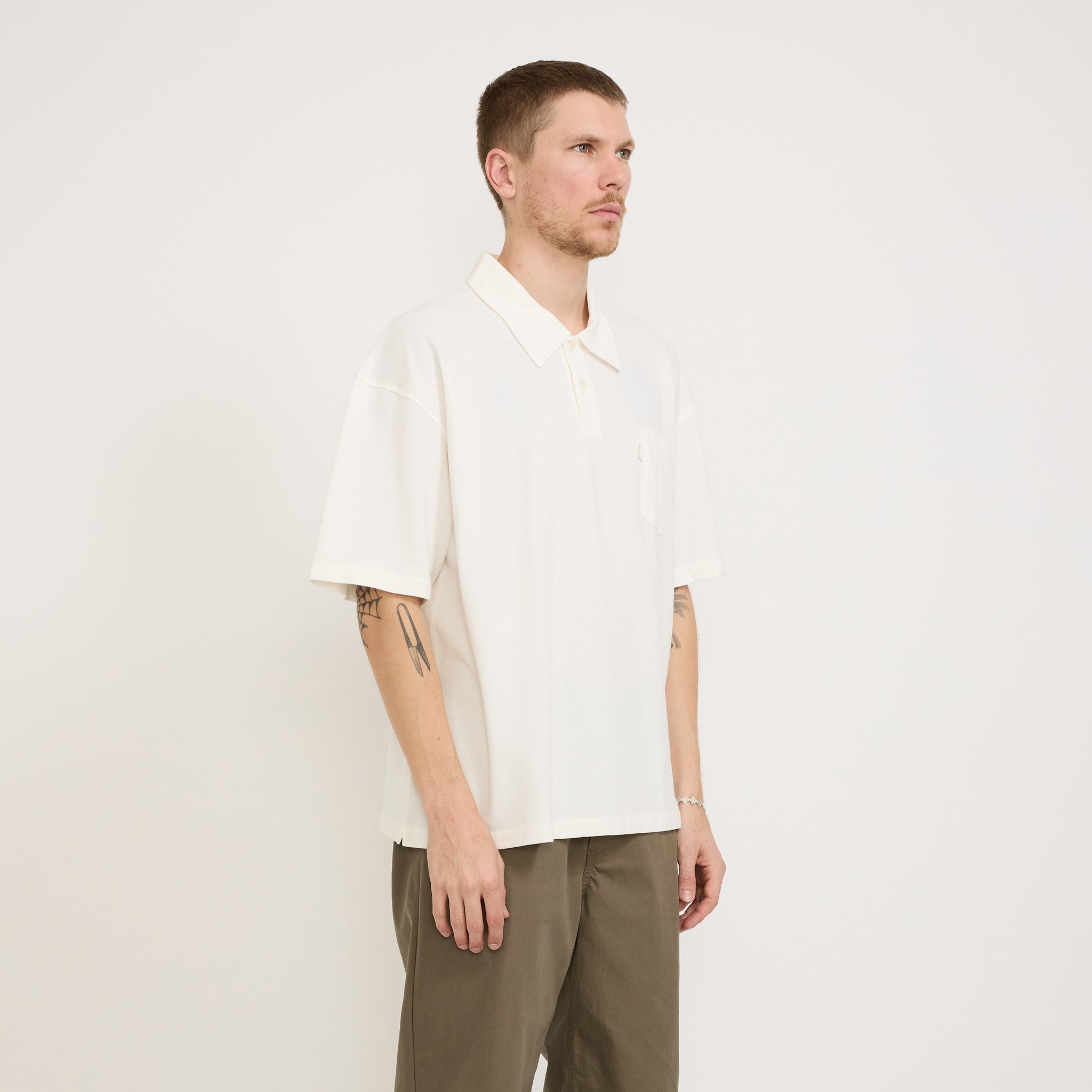 YMC | Polo T-Shirt White | Maplestore