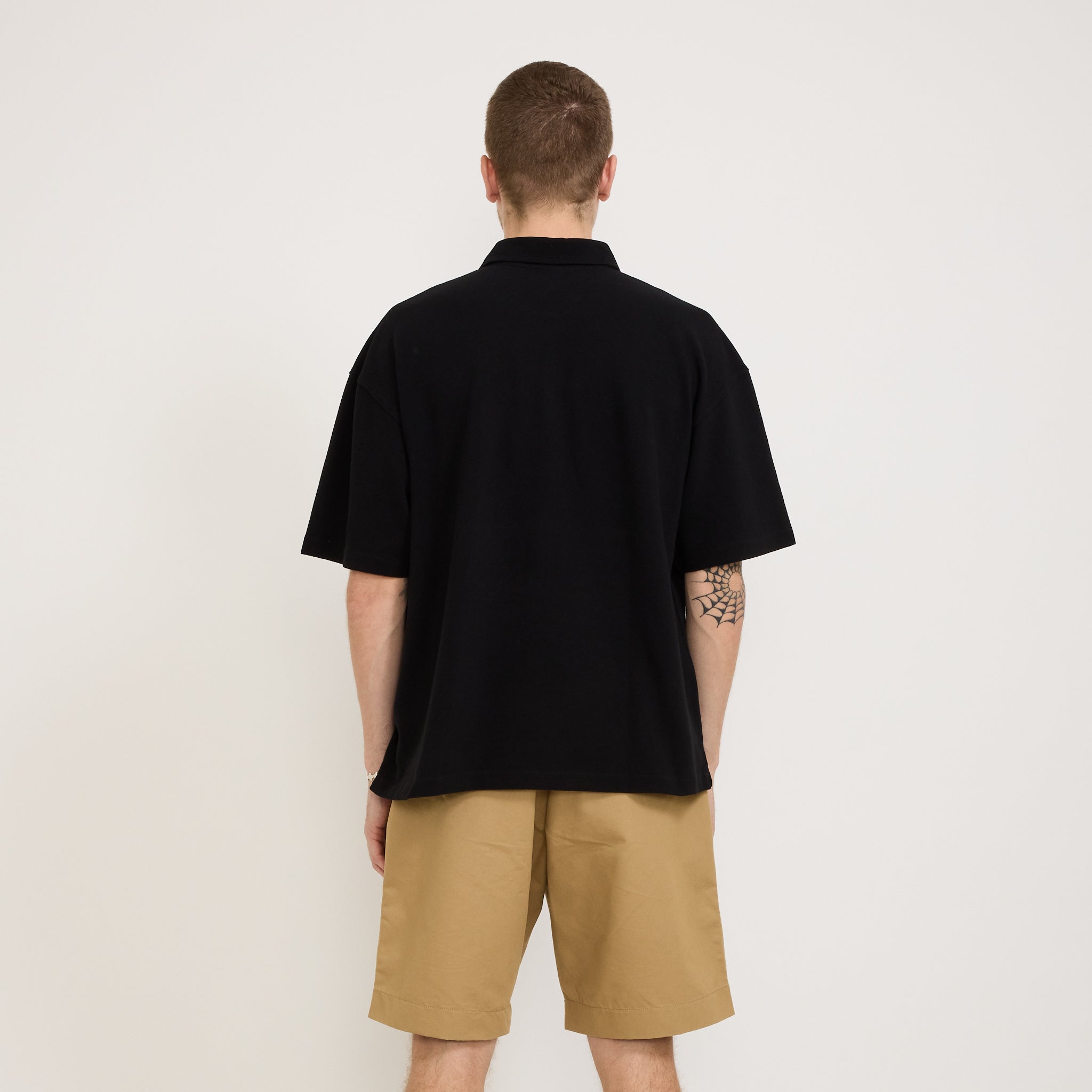 YMC | Polo T-Shirt Black | Maplestore