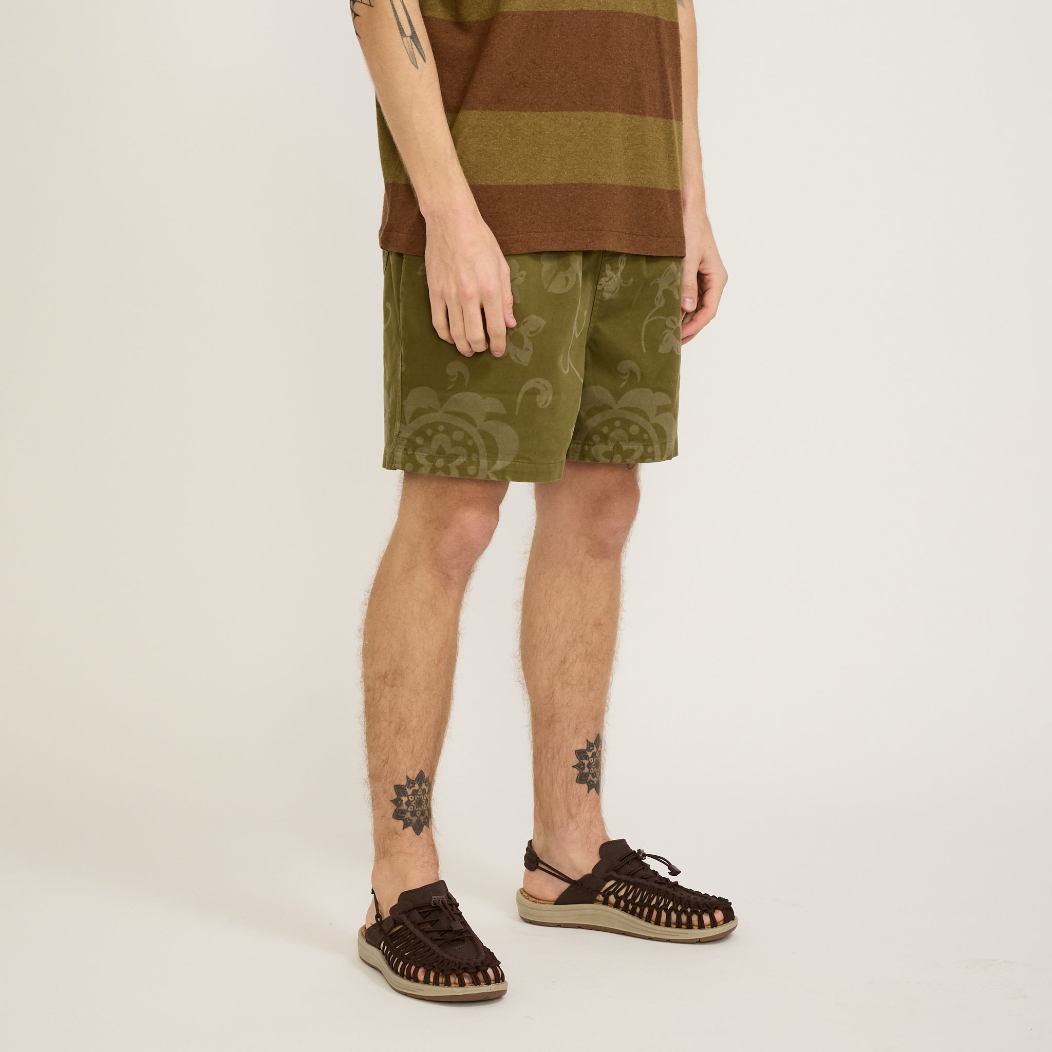 YMC | Shorty Short Olive Floral | Maplestore