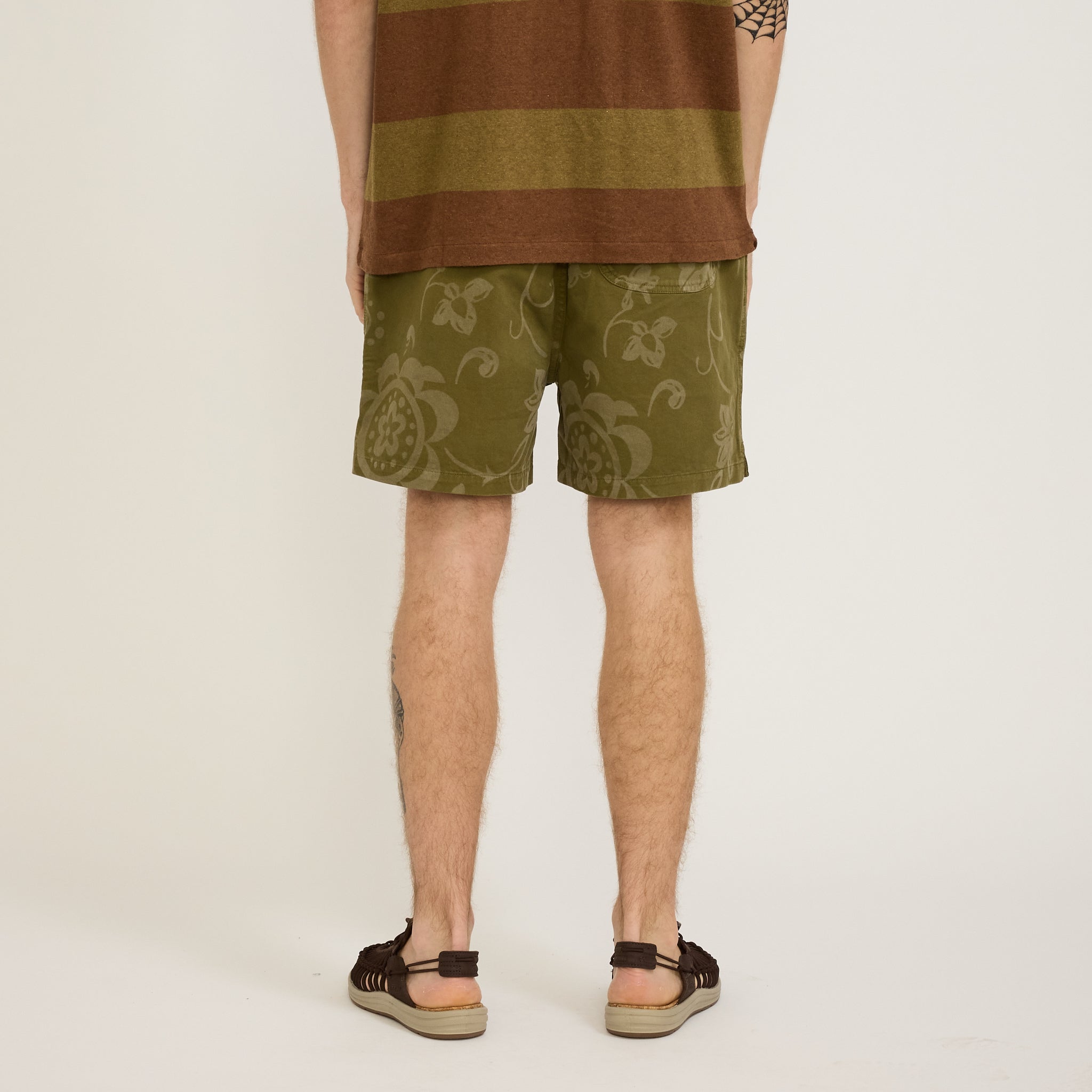 YMC | Shorty Short Olive Floral | Maplestore