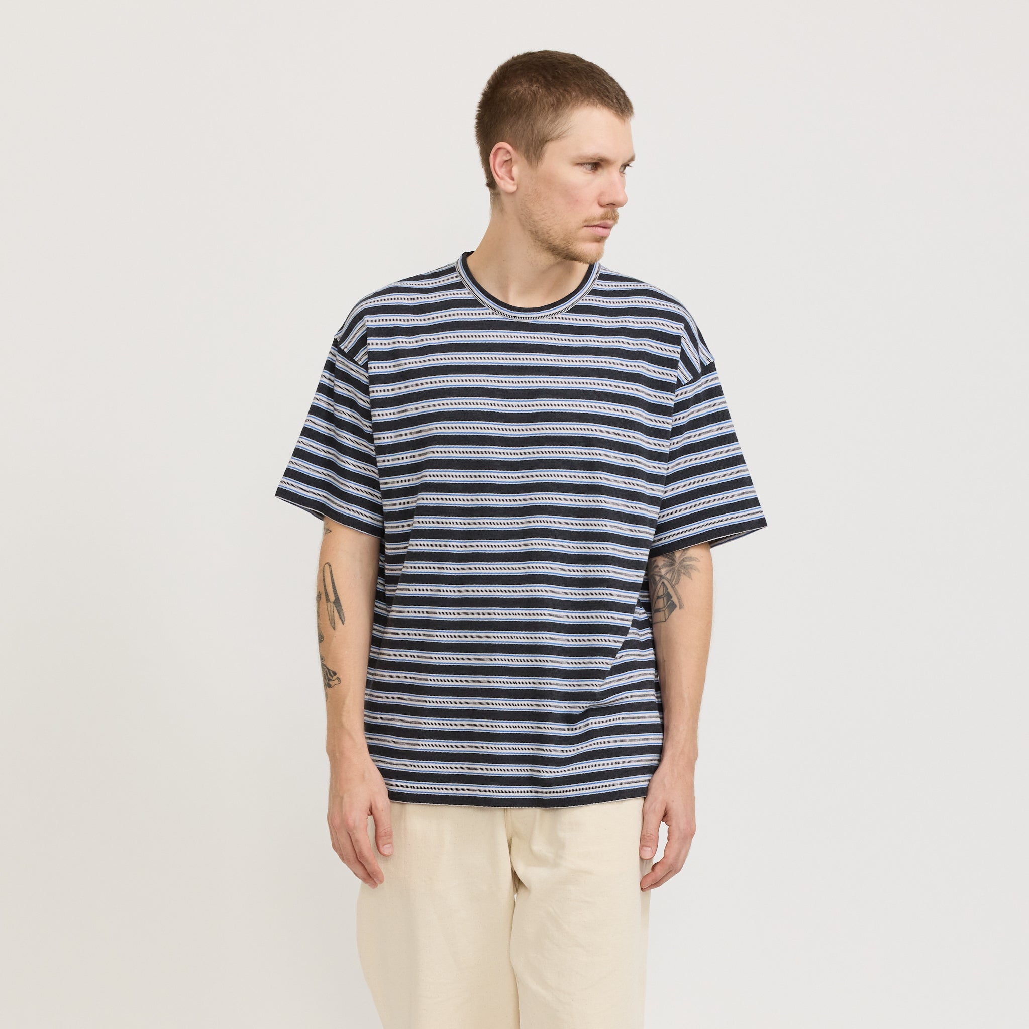 YMC | Triple T-Shirt Multi Stripe | Maplestore