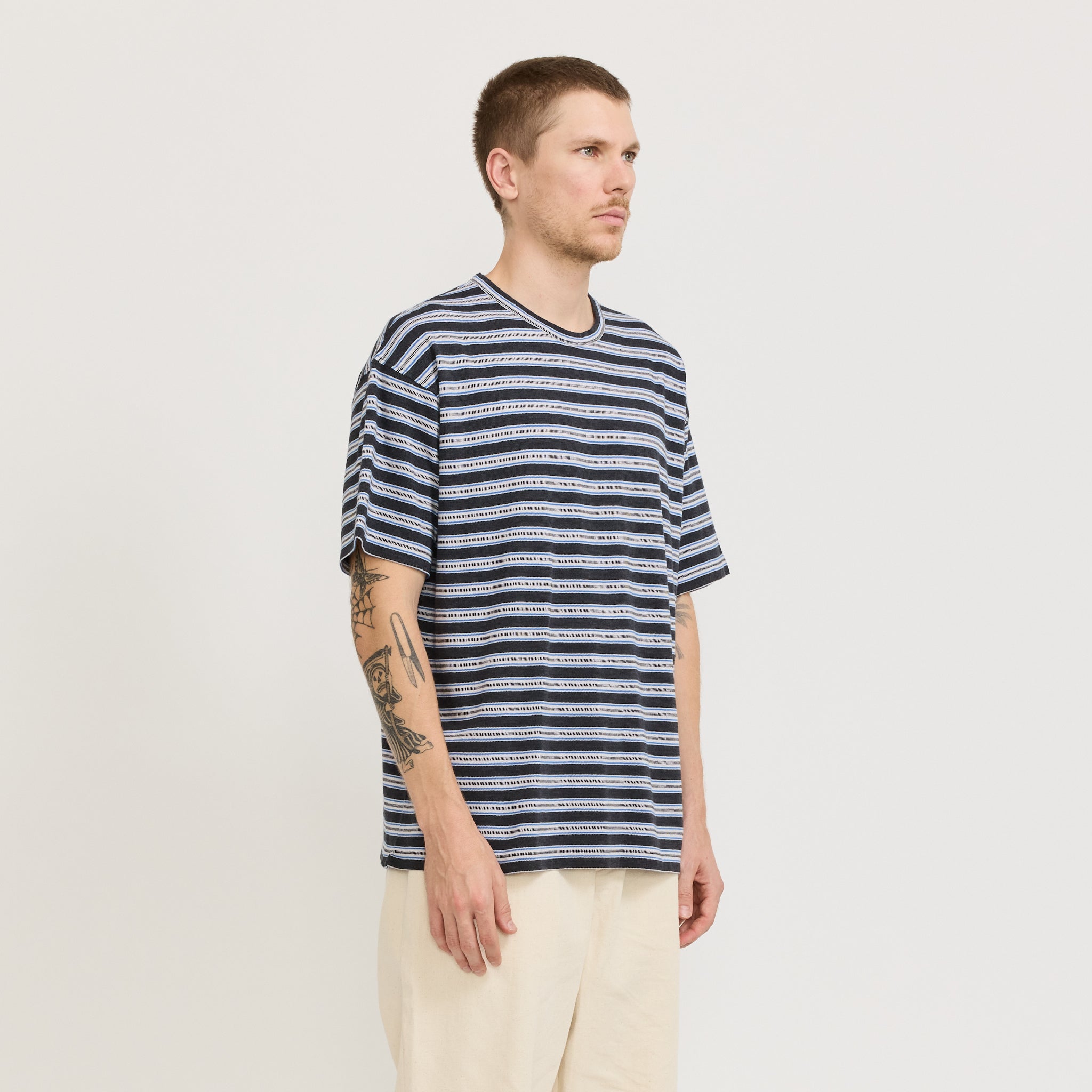 YMC | Triple T-Shirt Multi Stripe | Maplestore