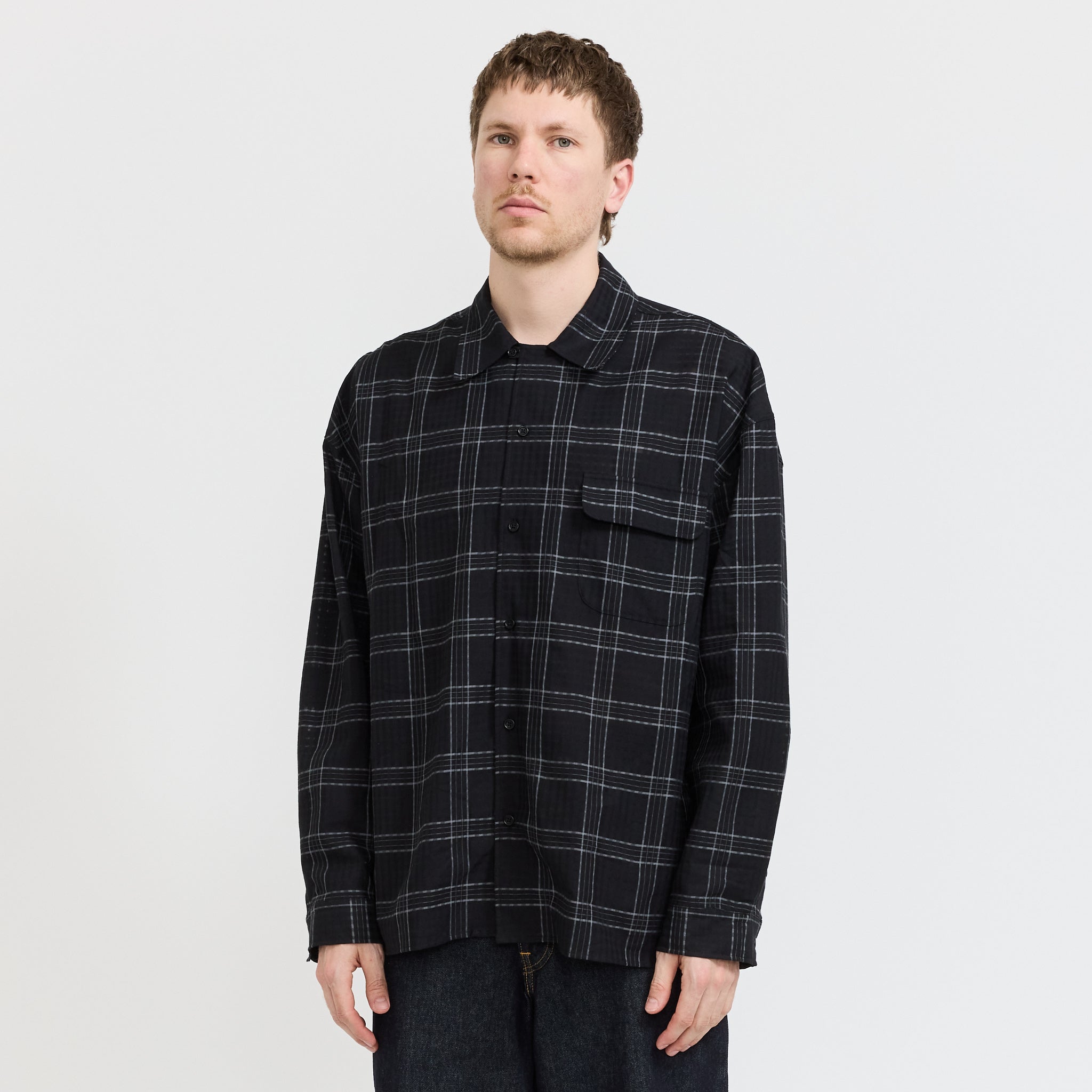 YMC | Wray Shirt Black/Grey | Maplestore