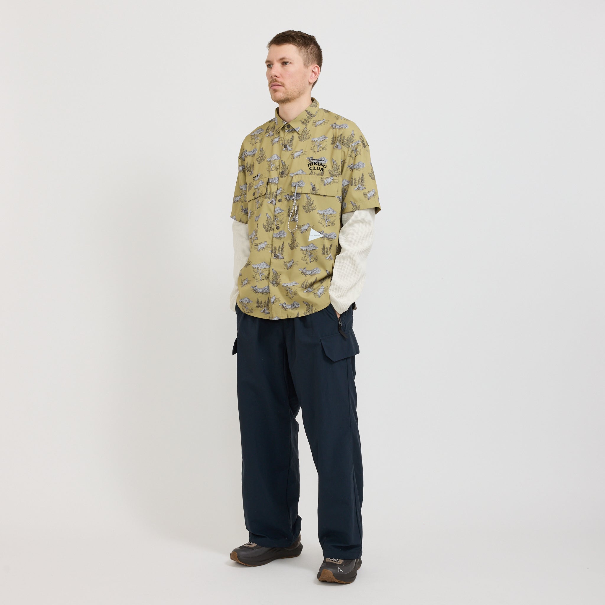 And Wander | Hiking Club Tech Shirt Beige | Maplestore