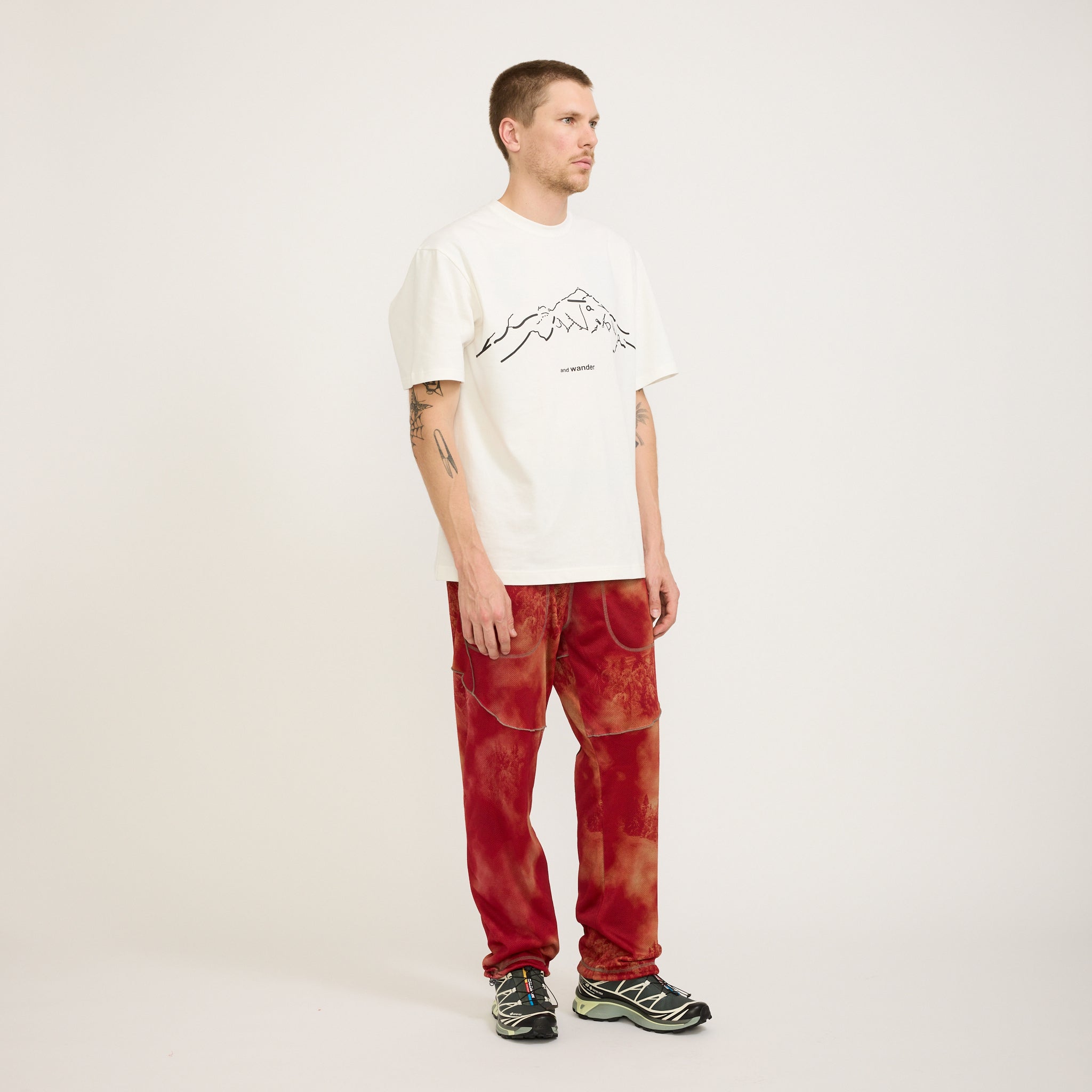 And Wander | Printed Octa Pants Red | Maplestore