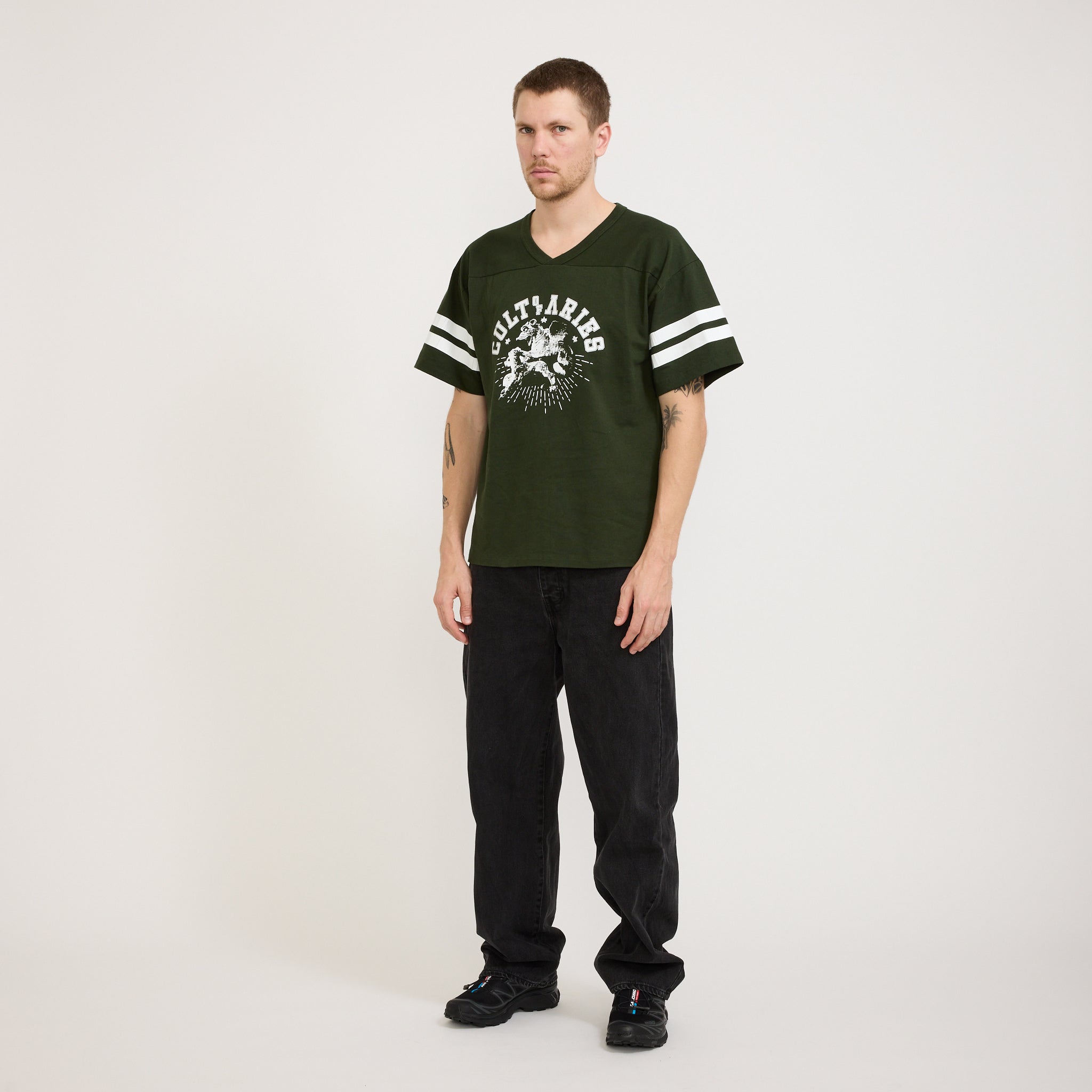 Aries | Cult Of Varsity SS Tee Forest Green | Maplestore