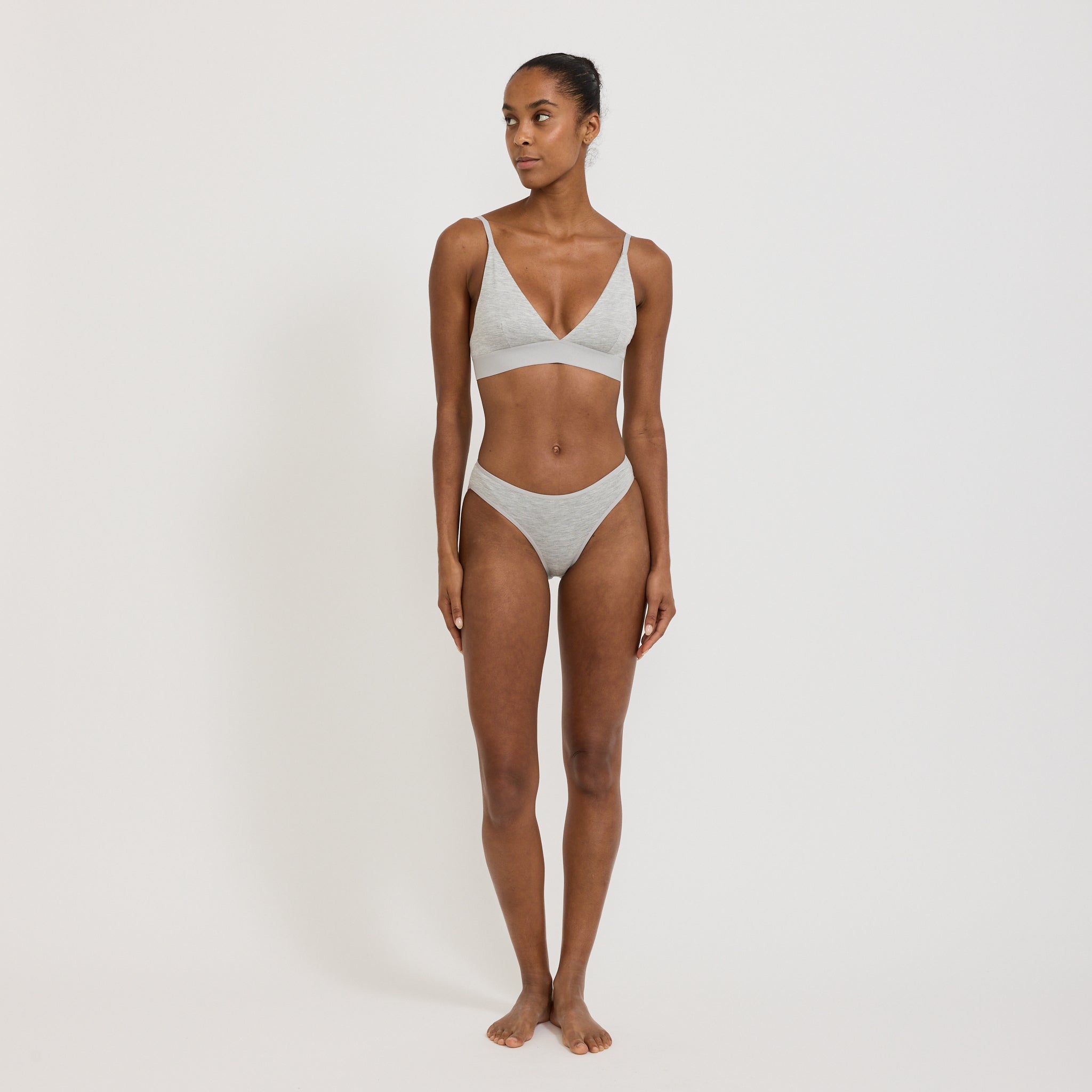 Baserange | Bell Pants Grey Melange | Maplestore