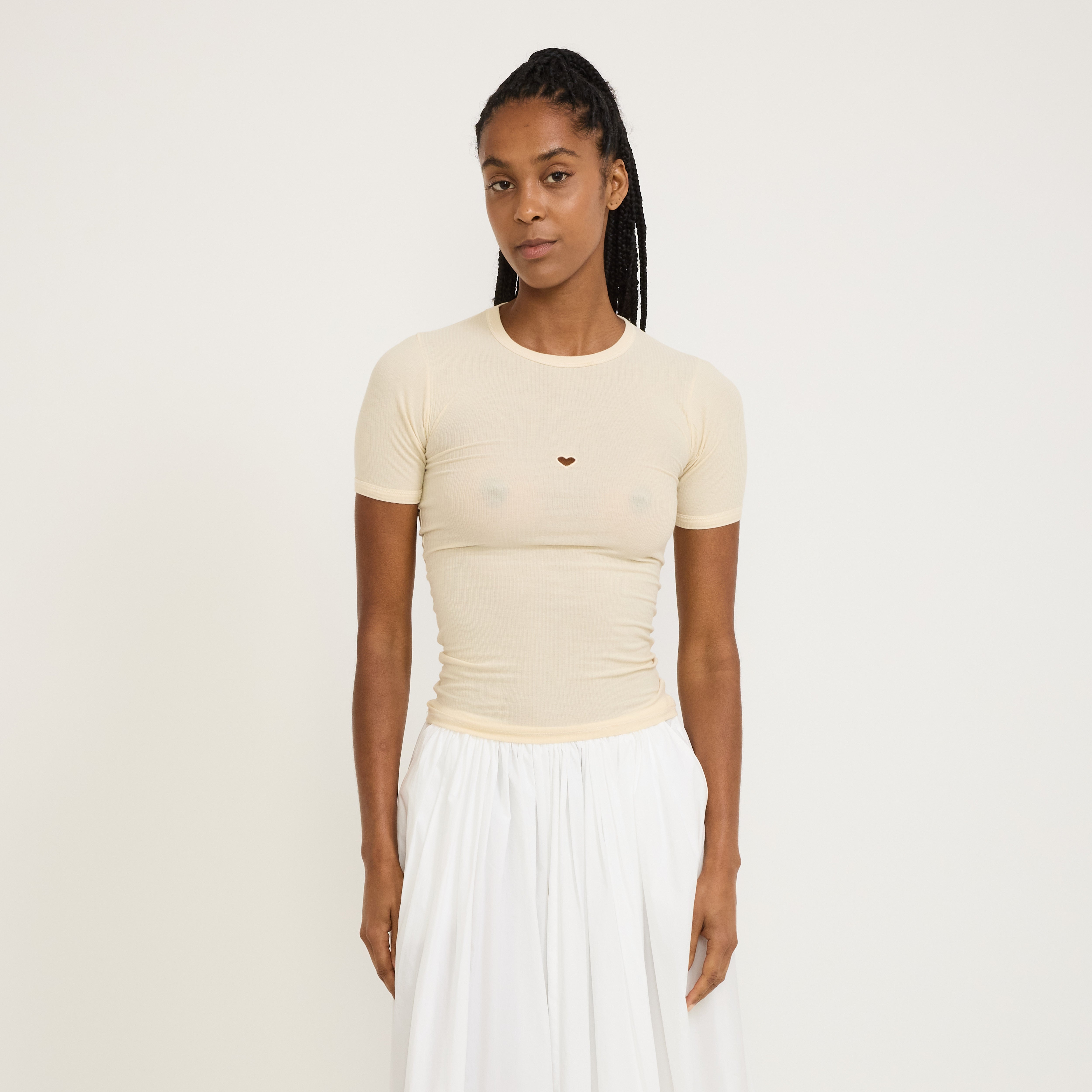 Baserange | Heart Short Sleeve Undyed | Maplestore