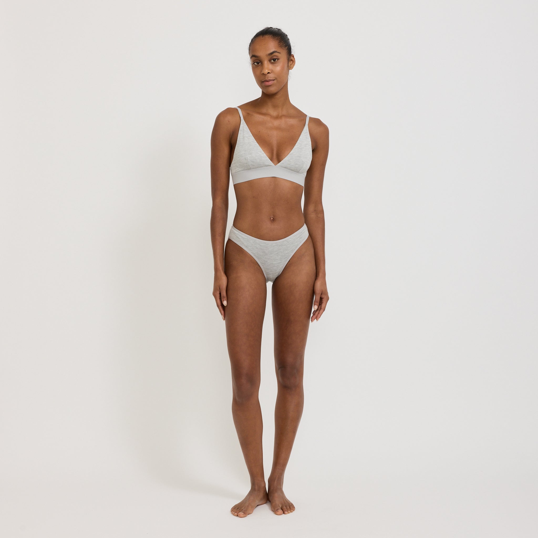Baserange | Triangle Bra Grey Melange | Maplestore