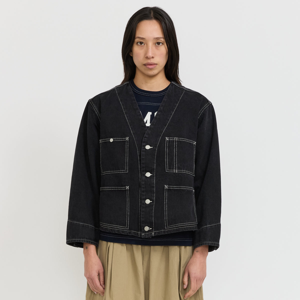Beams Boy | Denim Engineer Jacket Black | Maplestore