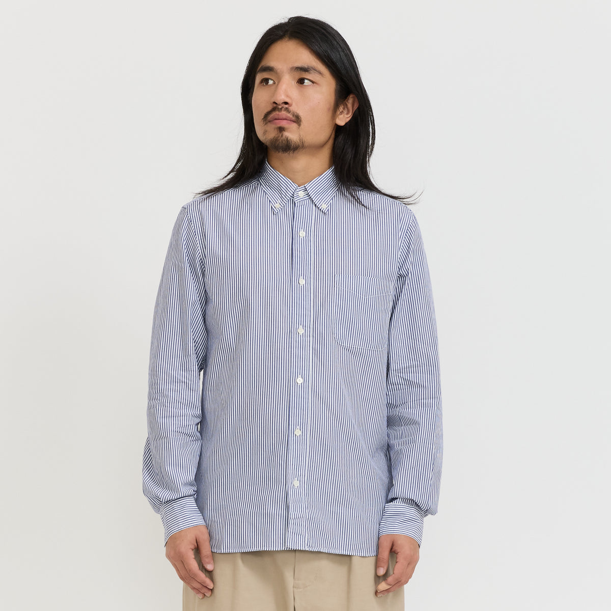 BD Long Stripe Shirt Navy
