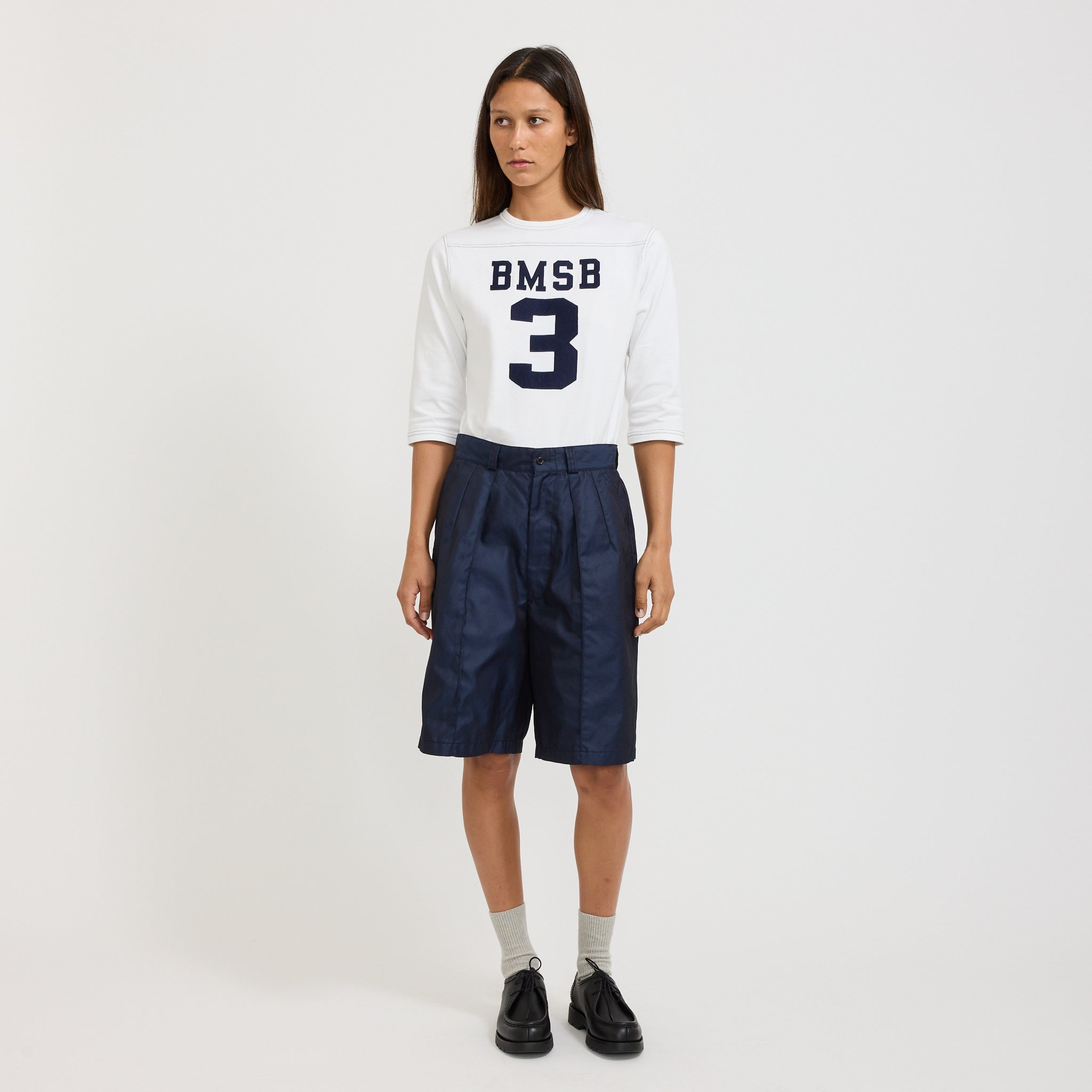 Beams Boy | Chamb Short Navy | Maplestore