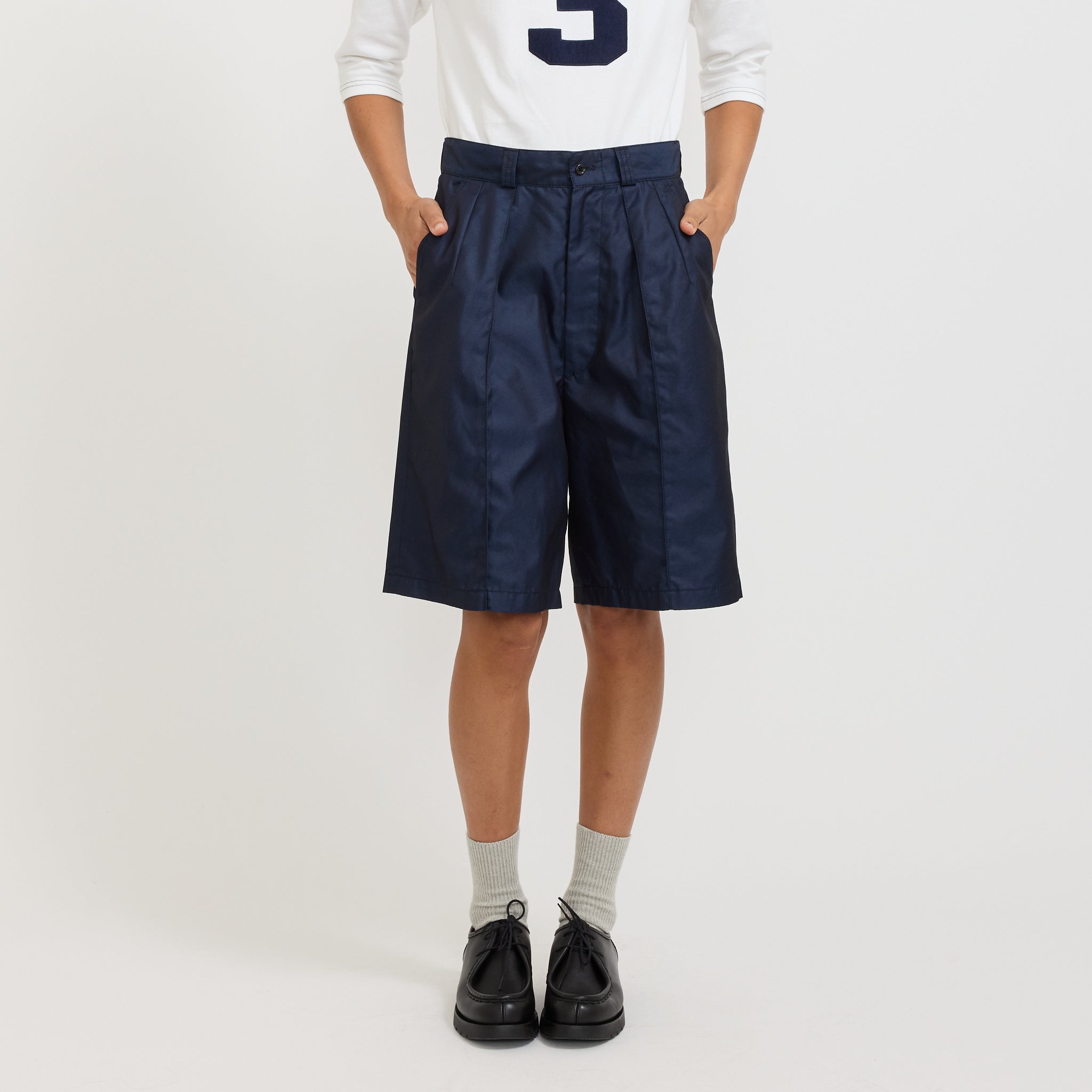 Beams Boy | Chamb Short Navy | Maplestore