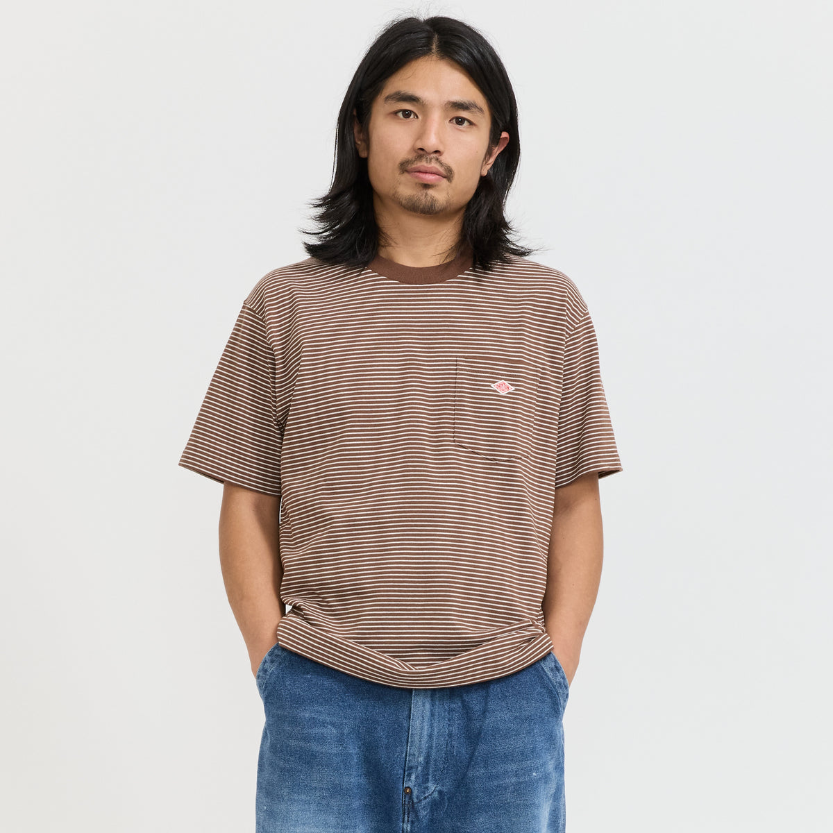 Danton | Pocket T-Shirt Deep Brown/Ecru | Maplestore