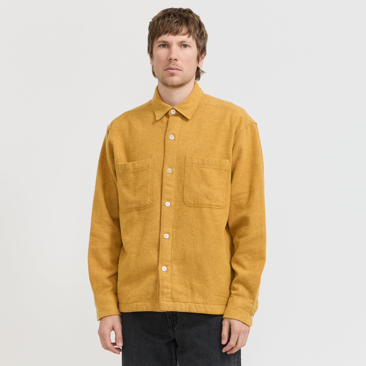 Foret Moon Relaxed Fit Overshirt Yellow - image 10
