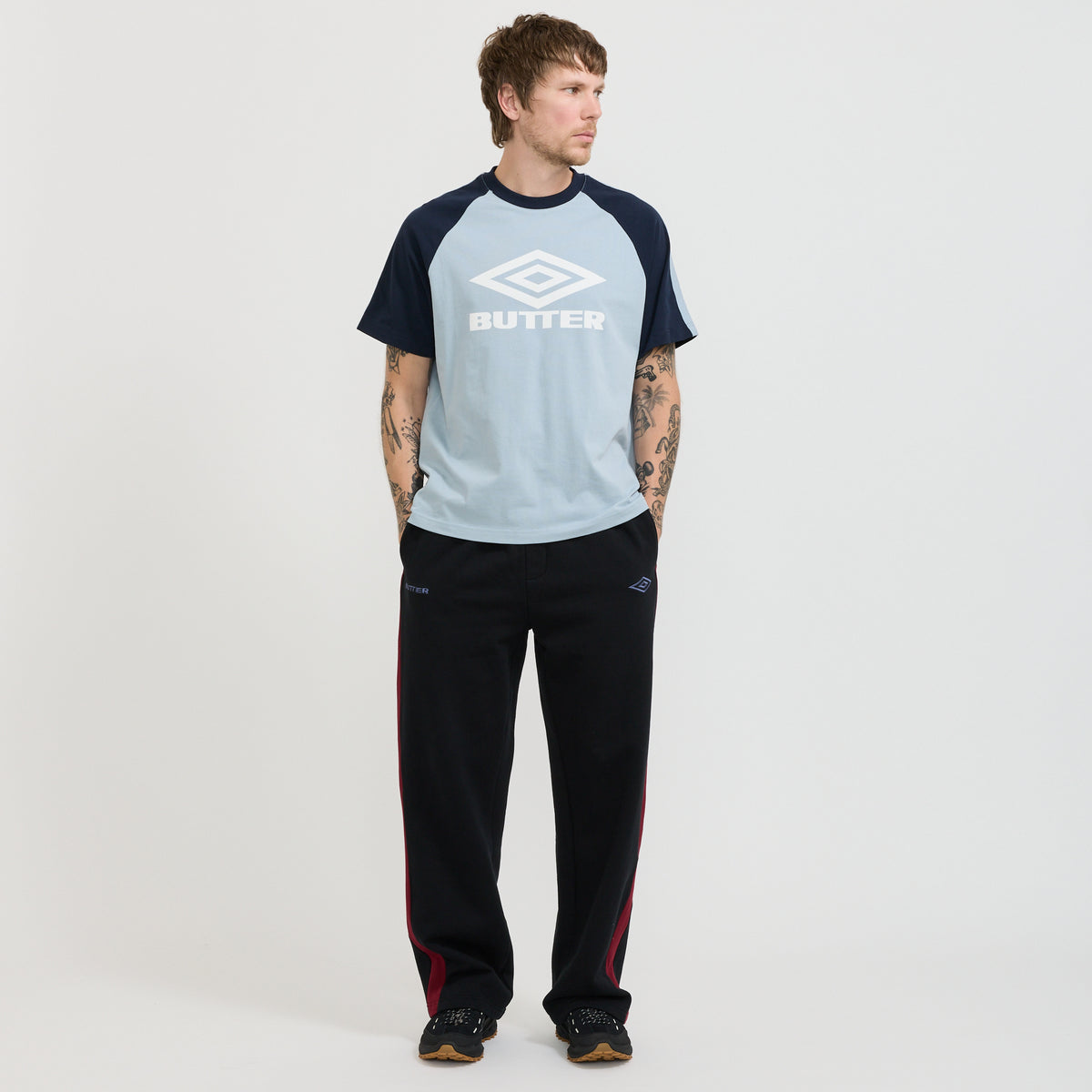 Butter Goods x Umbro Raglan Tee Slate/Navy