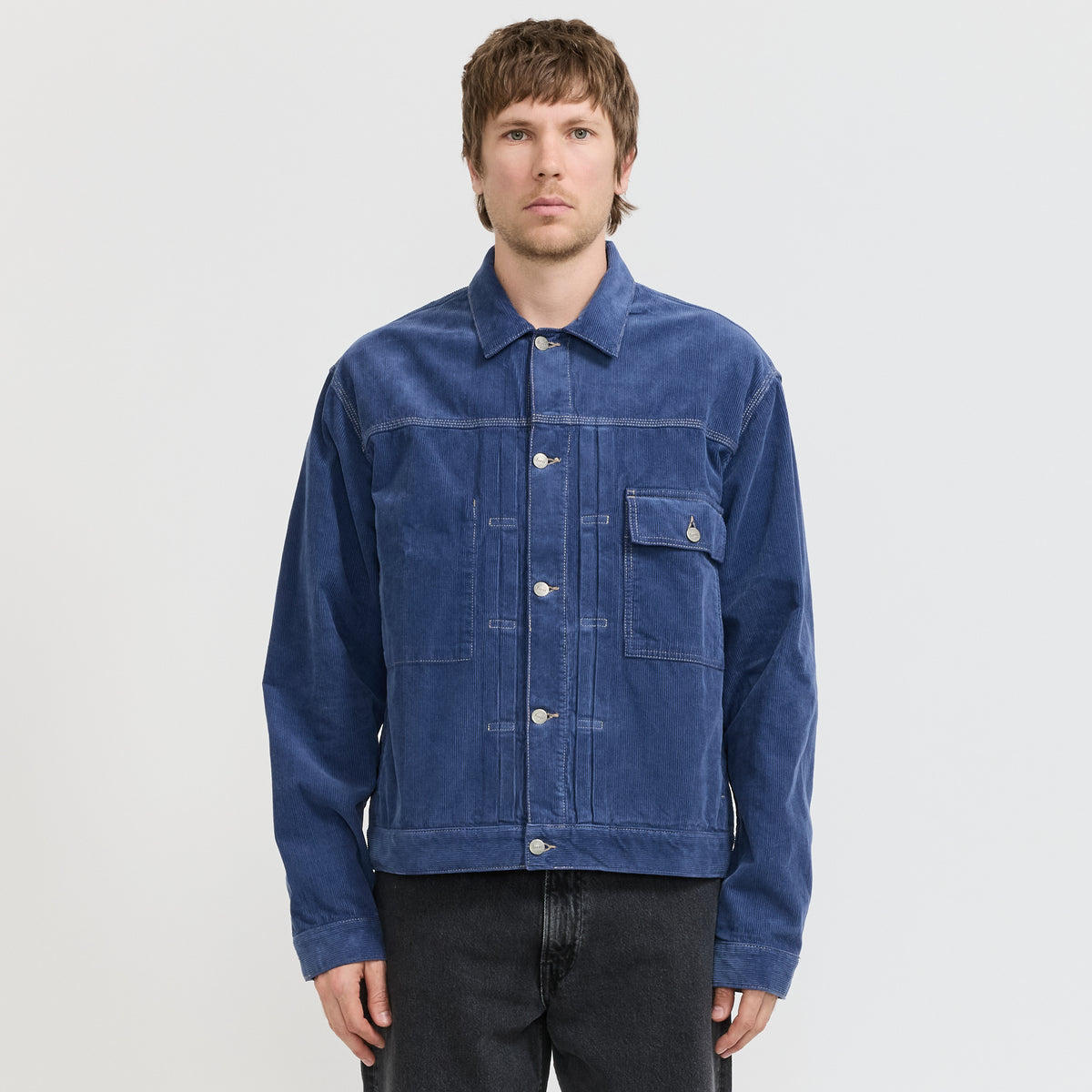 Foret Hazy Corduroy Jacket Medium Blue - image 1
