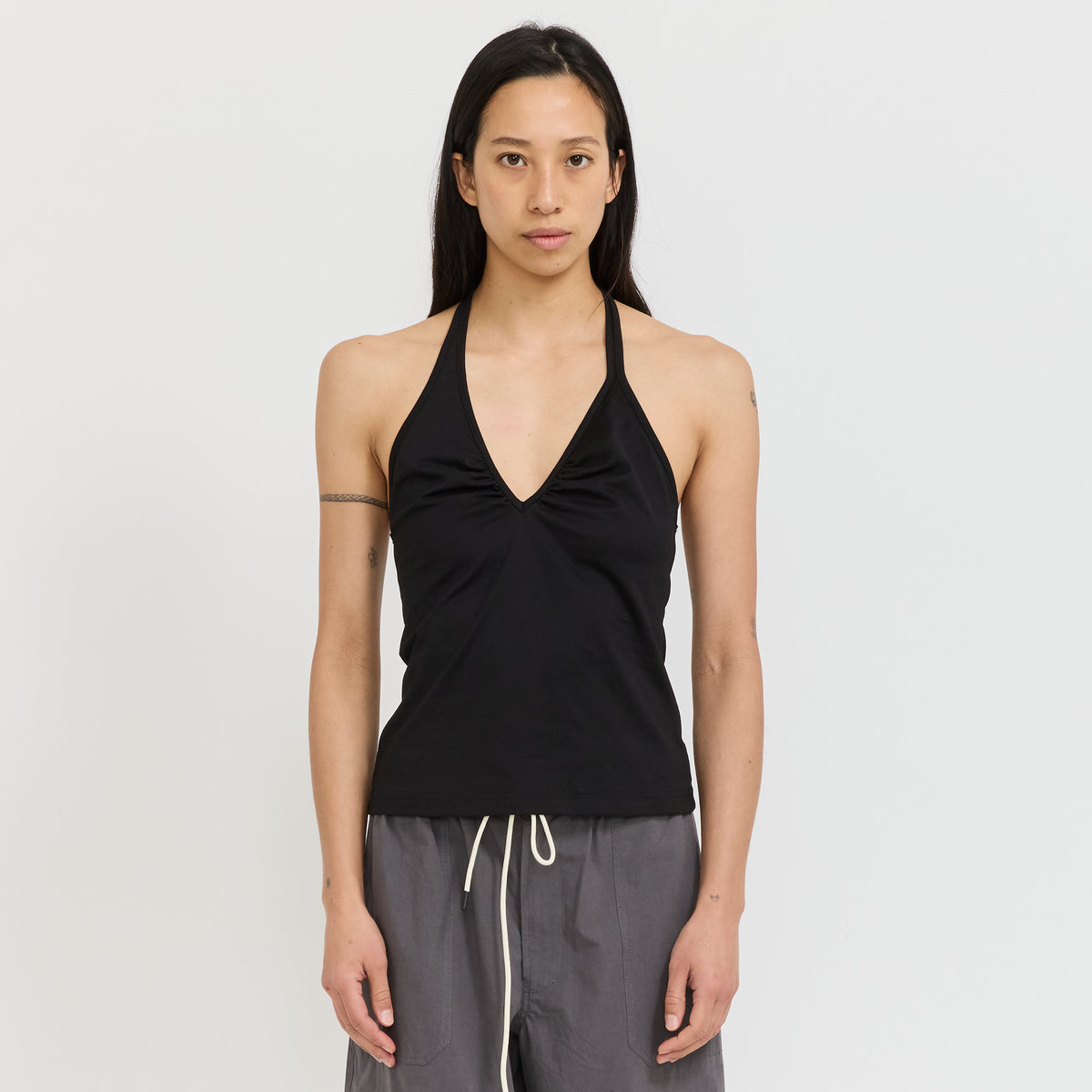 Halter Neck Tank Black