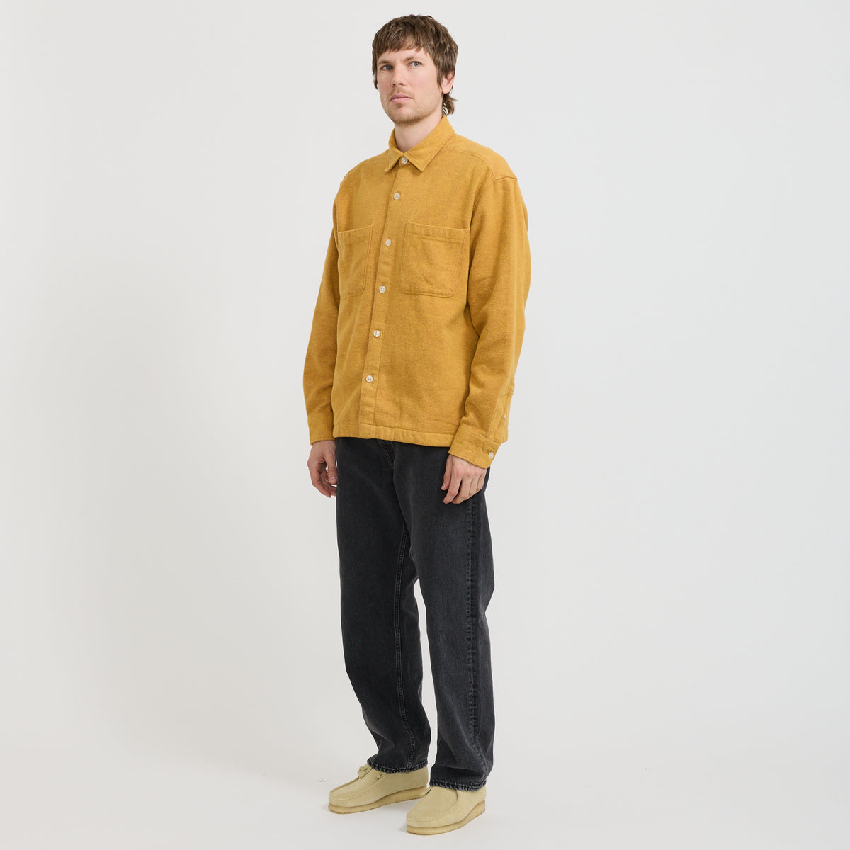 Foret Moon Relaxed Fit Overshirt Yellow - image 9