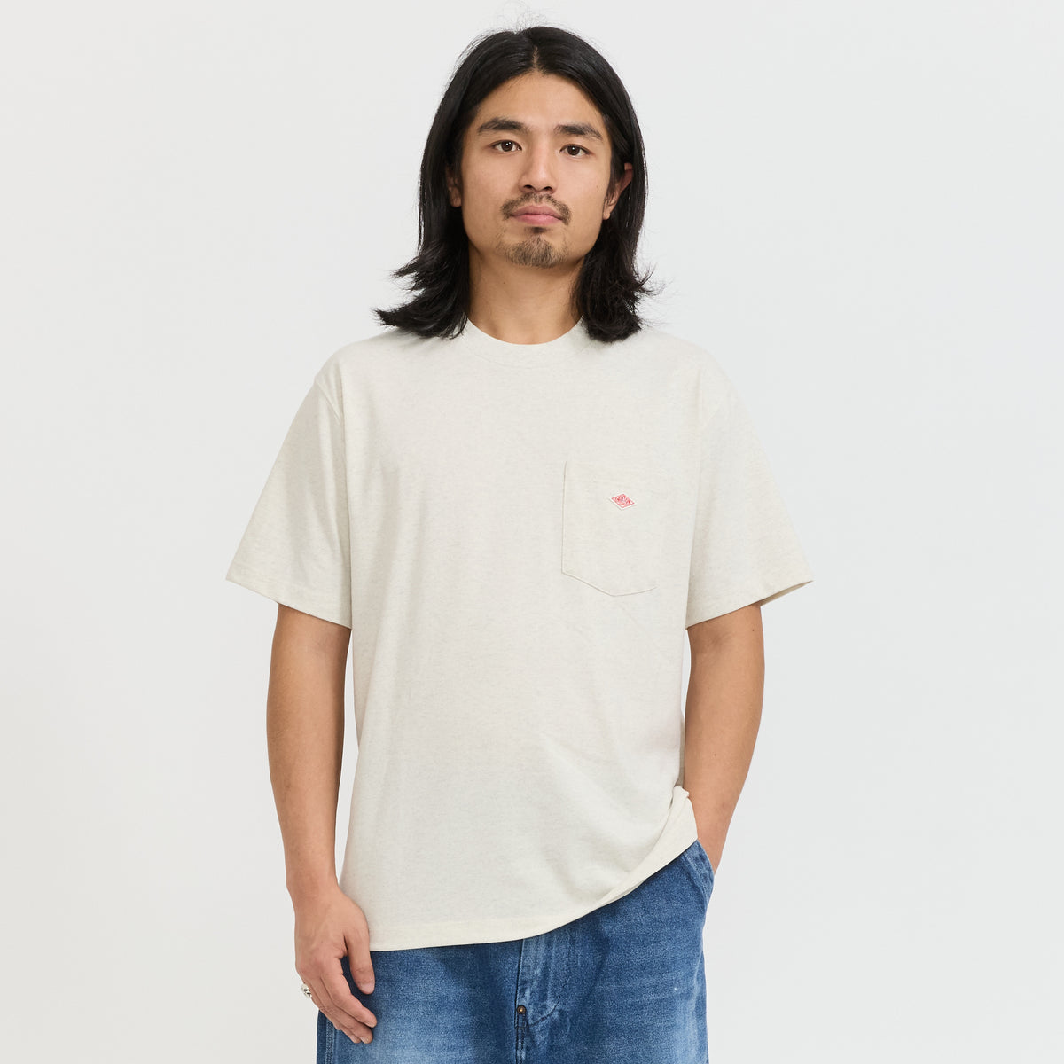 Danton | Pocket T-Shirt Heather Ivory | Maplestore