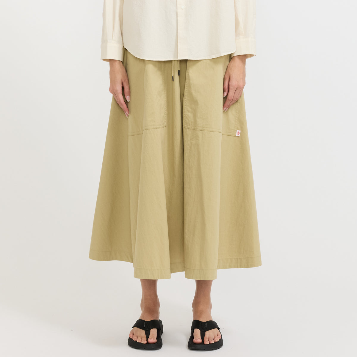 Danton | Easy Skirt Cotton/Nylon Twill Beige | Maplestore