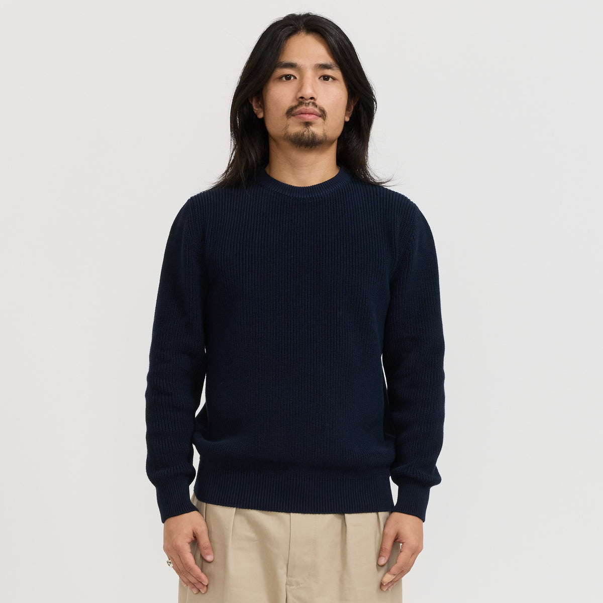 Mooncastle | Cotton Heavy Weight Crewneck Navy | Maplestore