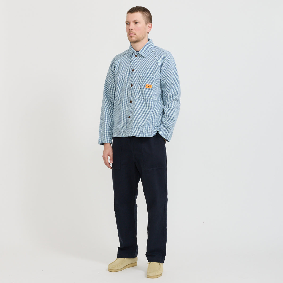 Service Works | House Gingham FOH Jacket Blue | Maplestore