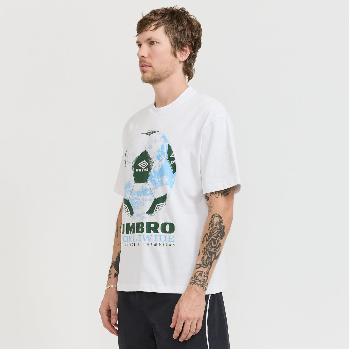 Butter Goods x Umbro World Game Tee White