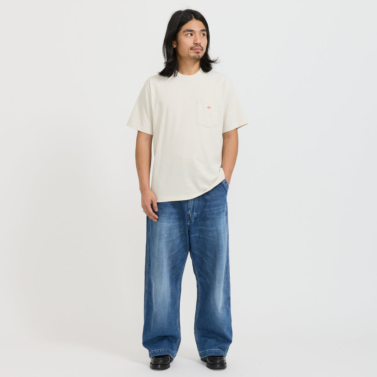 Danton | Pocket T-Shirt Heather Ivory | Maplestore