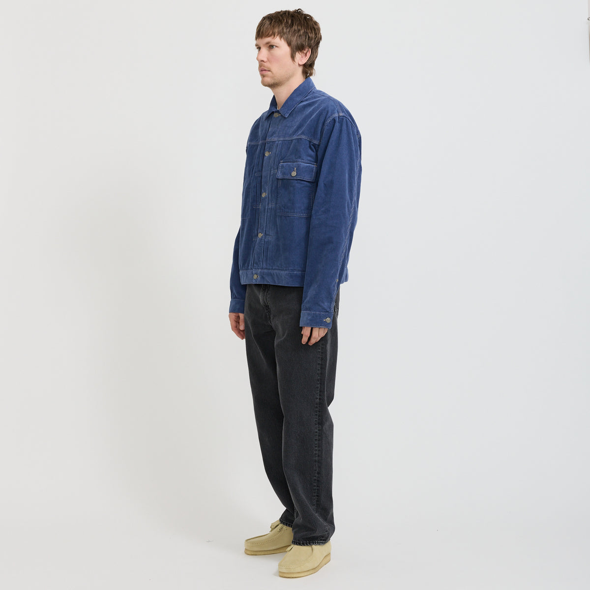 Foret Hazy Corduroy Jacket Medium Blue - image 2
