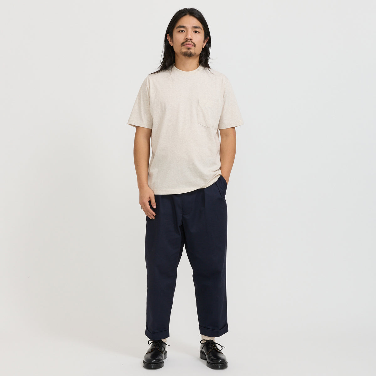 Beams Plus | 2 Pleats Twill Pant Navy | Maplestore
