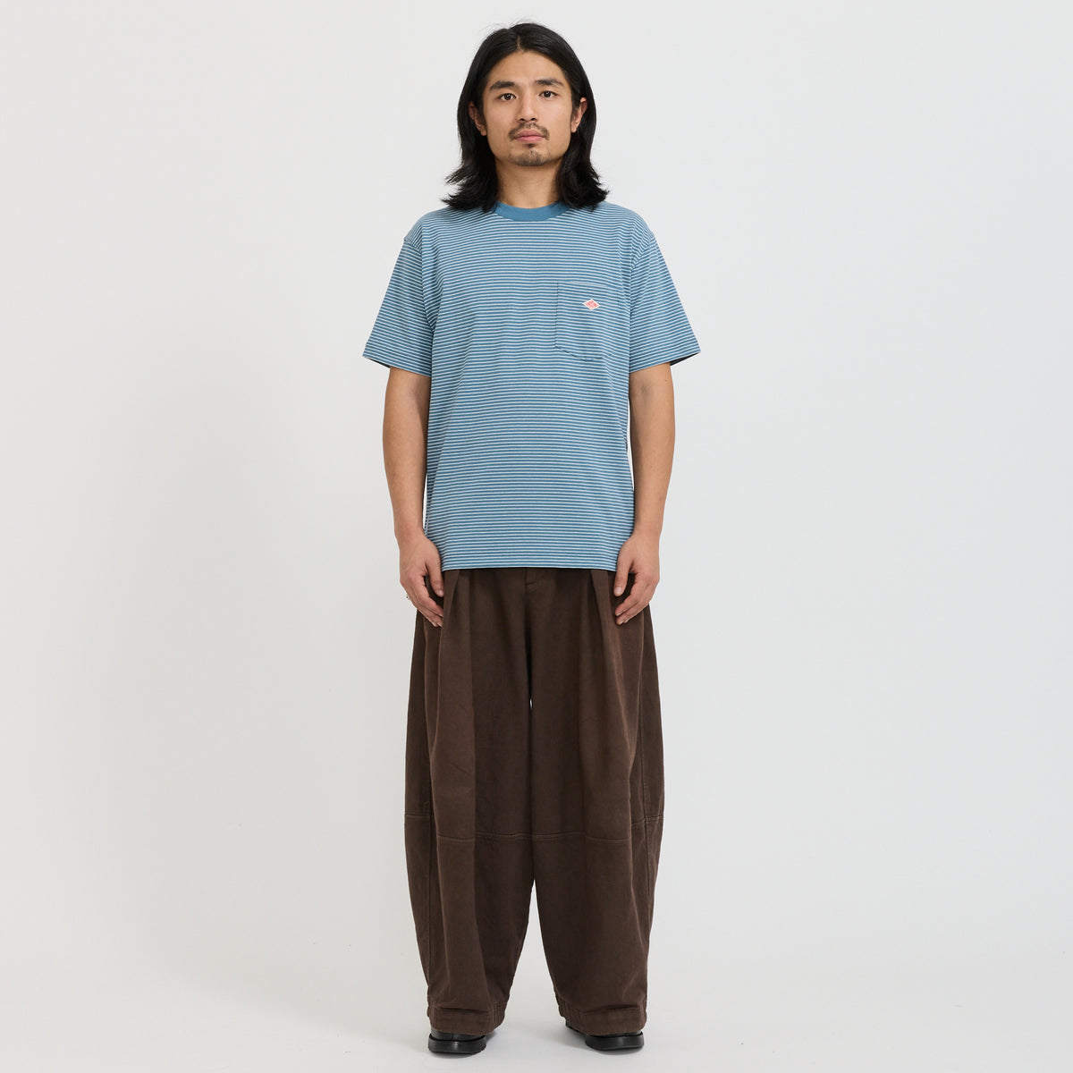Danton | Pocket T-Shirt Dark Blue/Light Grey | Maplestore
