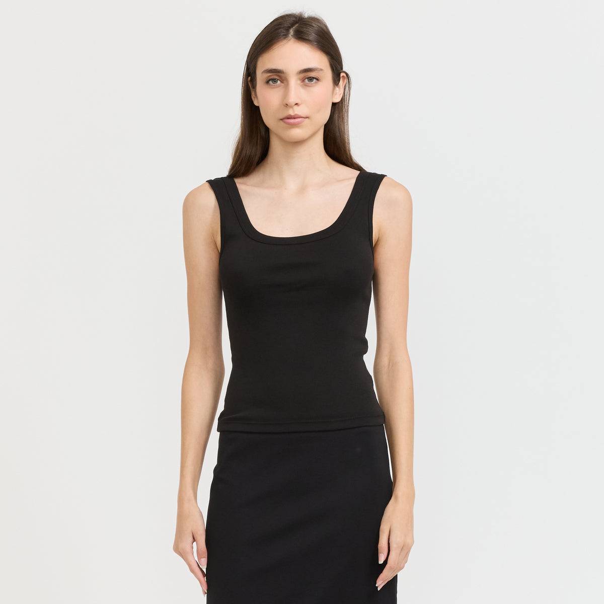 St. Agni | Scooped Ballerina Top Jet Black | Maplestore