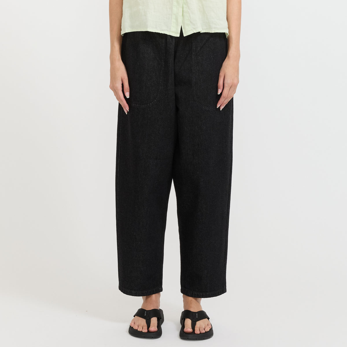 Danton | Womens Easy Pants 11.5oz Denim Black Denim | Maplestore