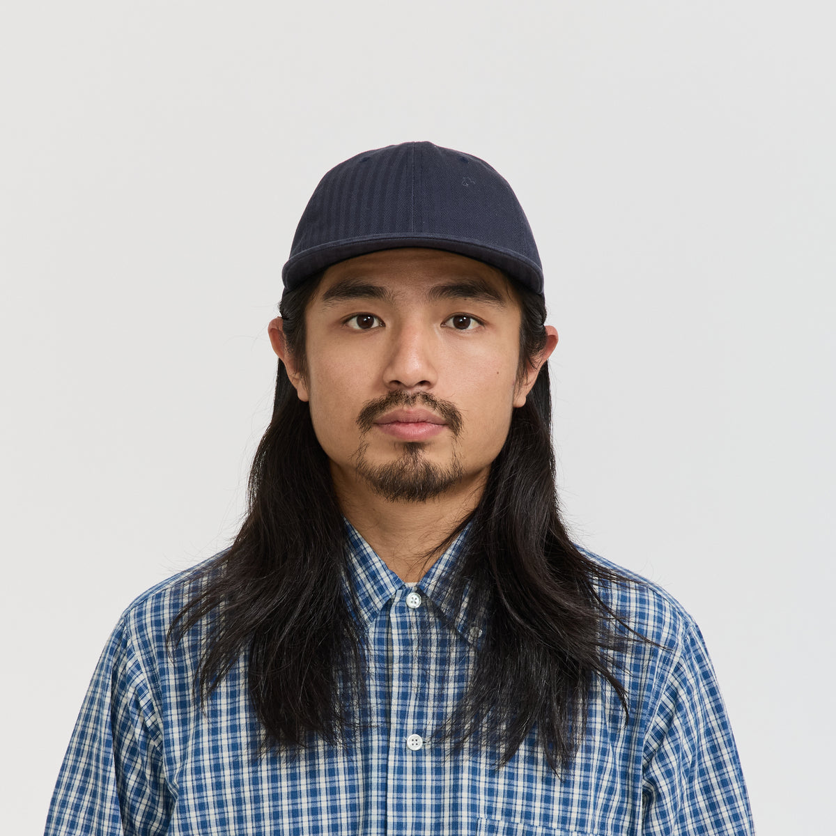 Beams Plus | 6 Panel Herringbone Cap Navy | Maplestore