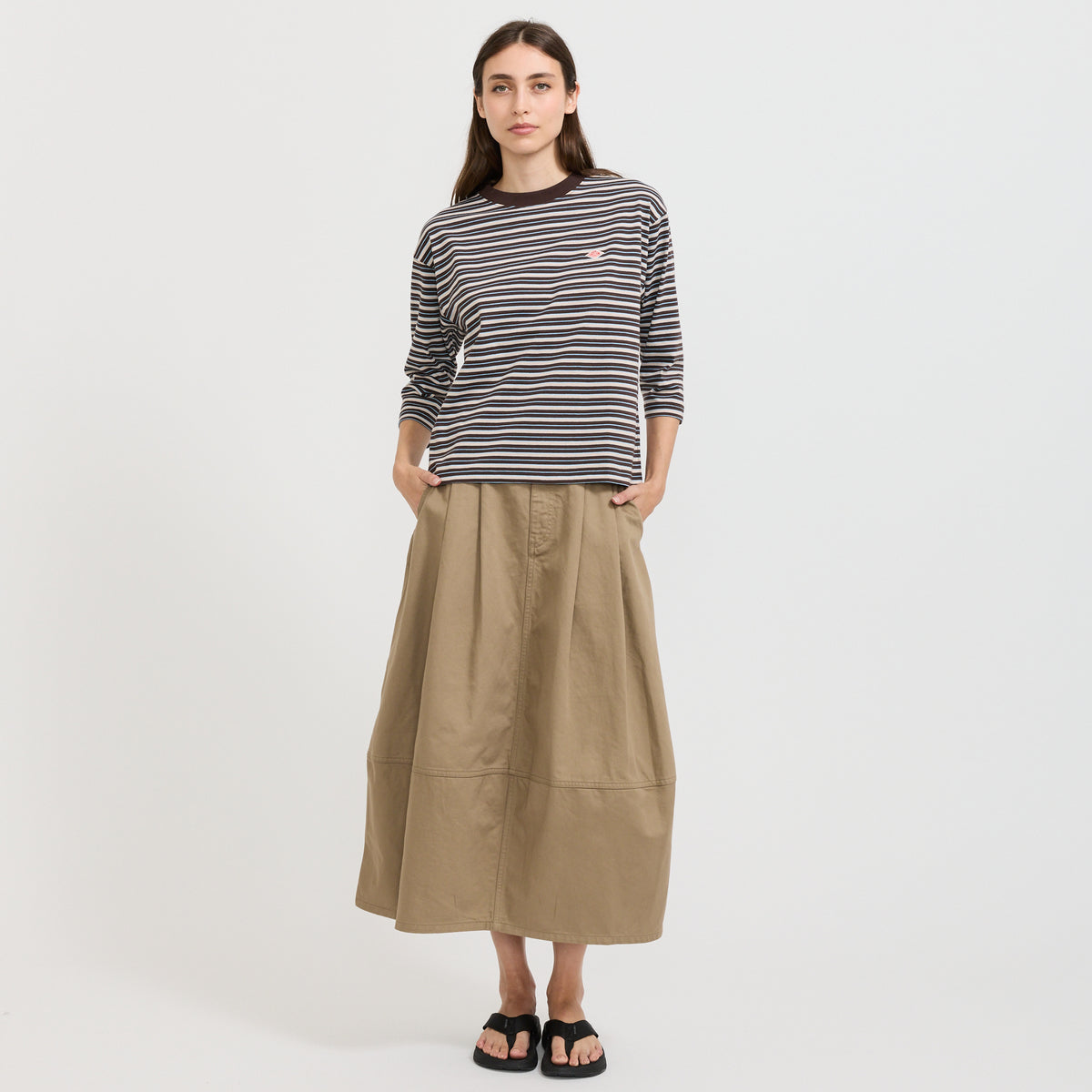 Danton | Cocoon Skirt Sateen Beige | Maplestore