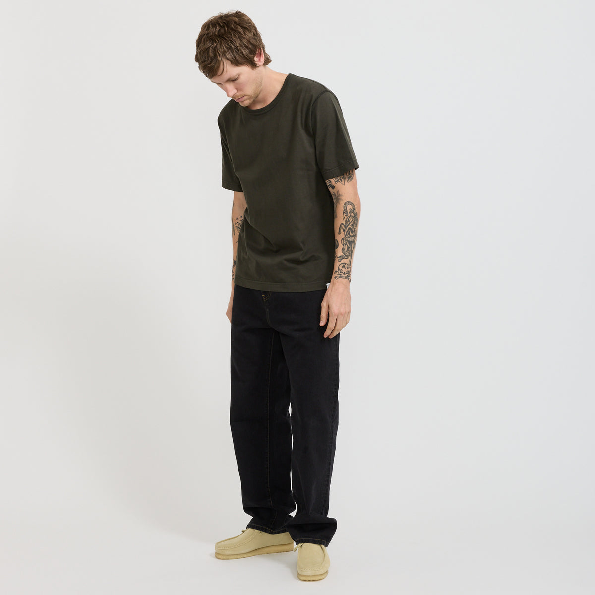 Carhartt WIP Aaron Pant Black Stone Washed Contrast Stitch - image 8