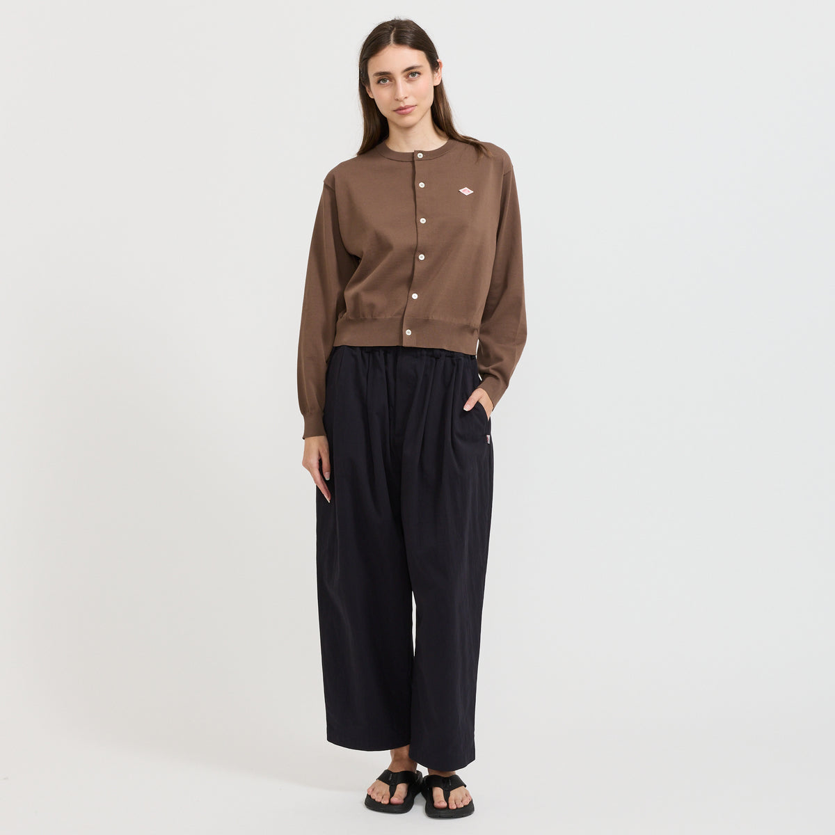 Danton | Womens Easy Pants Cotton/Nylon Twill Navy | Maplestore