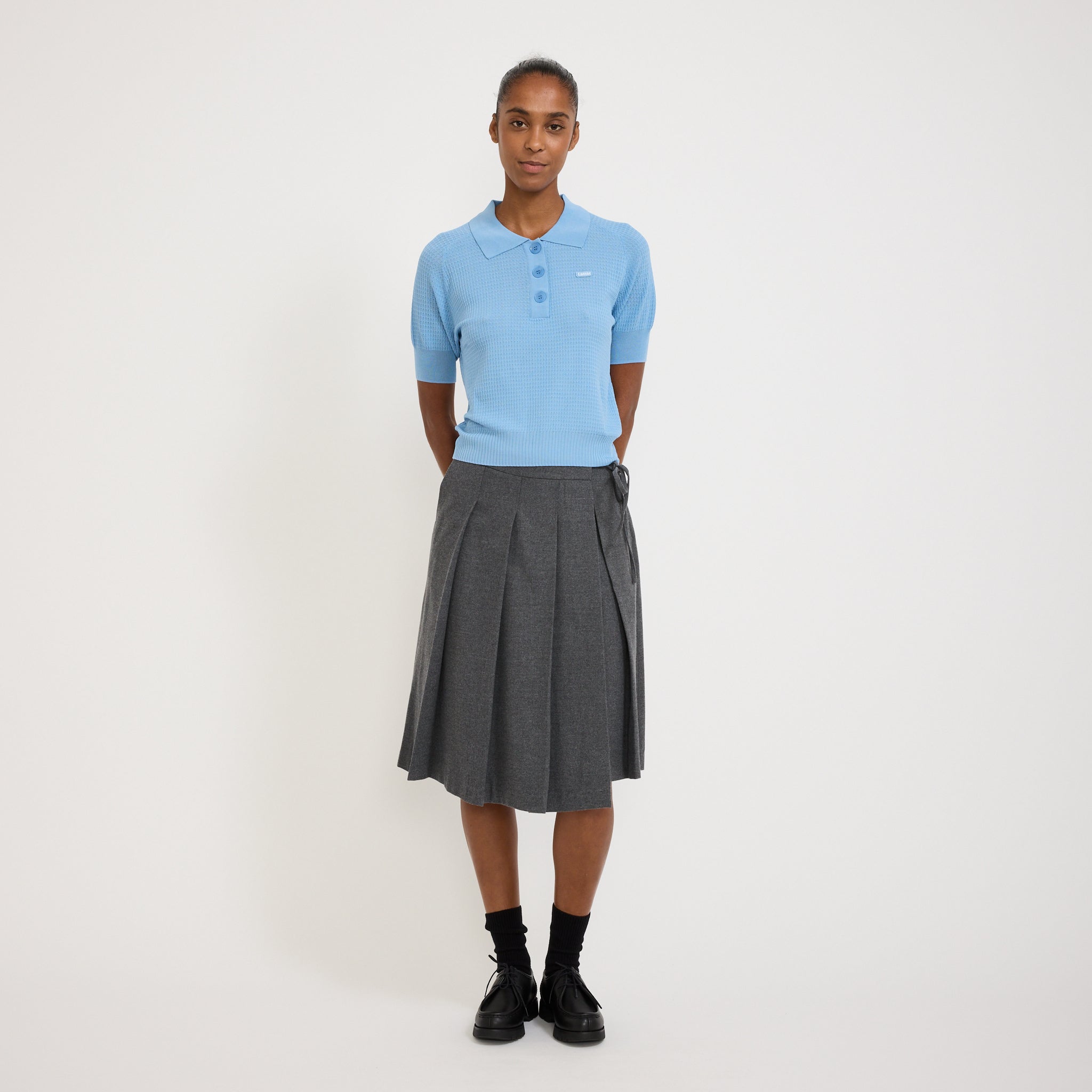 Le Mont Saint Michel | Serdane Tennis Polo Sweater Blue | Maplestore