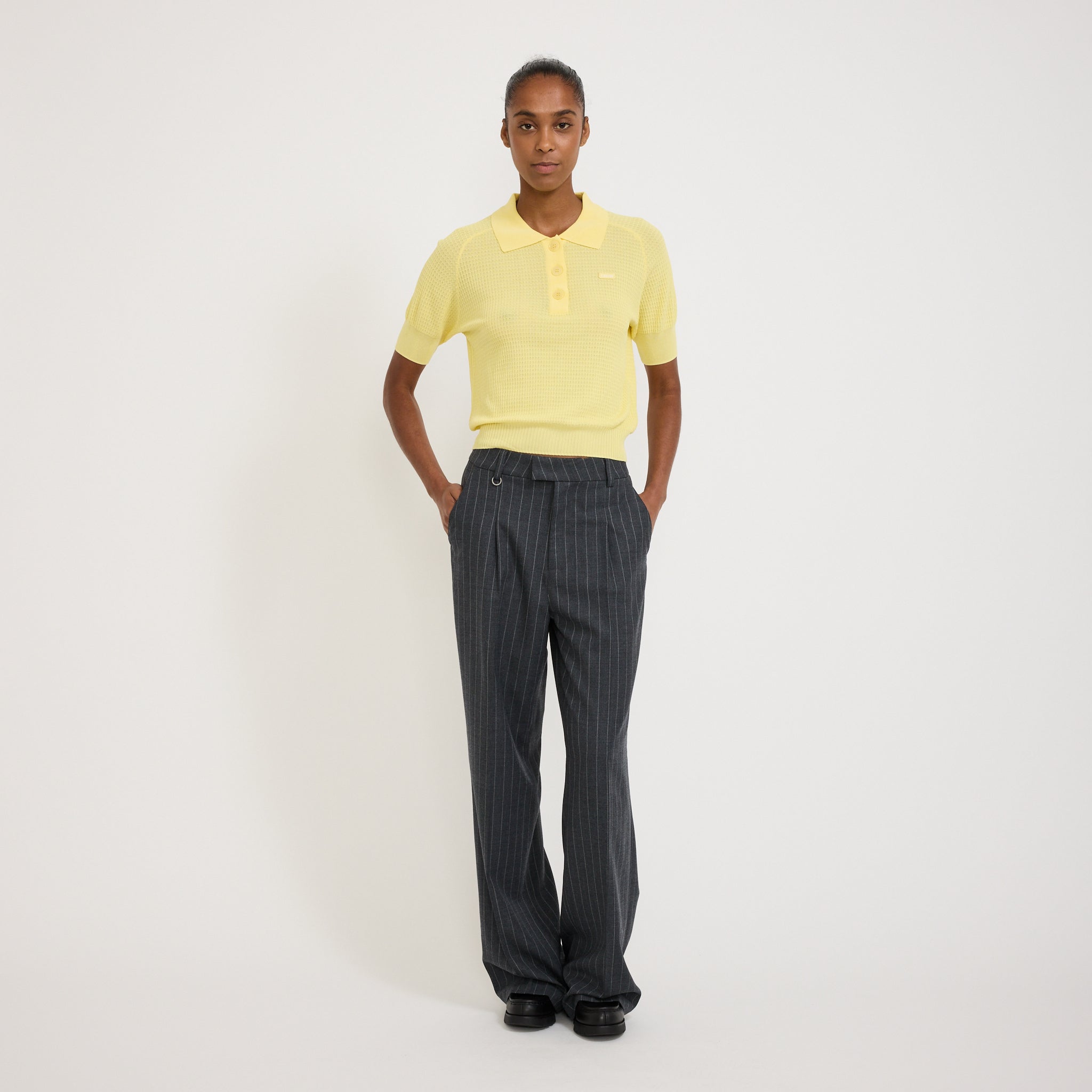 Le Mont Saint Michel | Serdane Tennis Polo Sweater Yellow | Maplestore