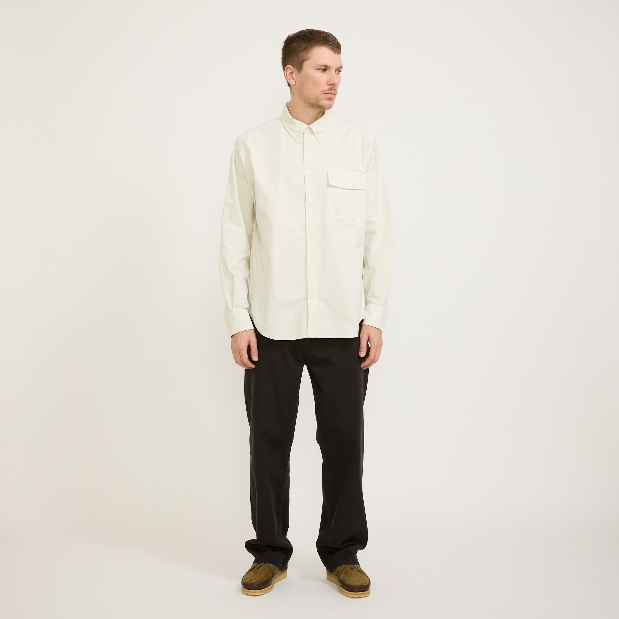 Norse Projects | Algot Relaxed Overdyed Oxford Shirt Kit White | Maplestore