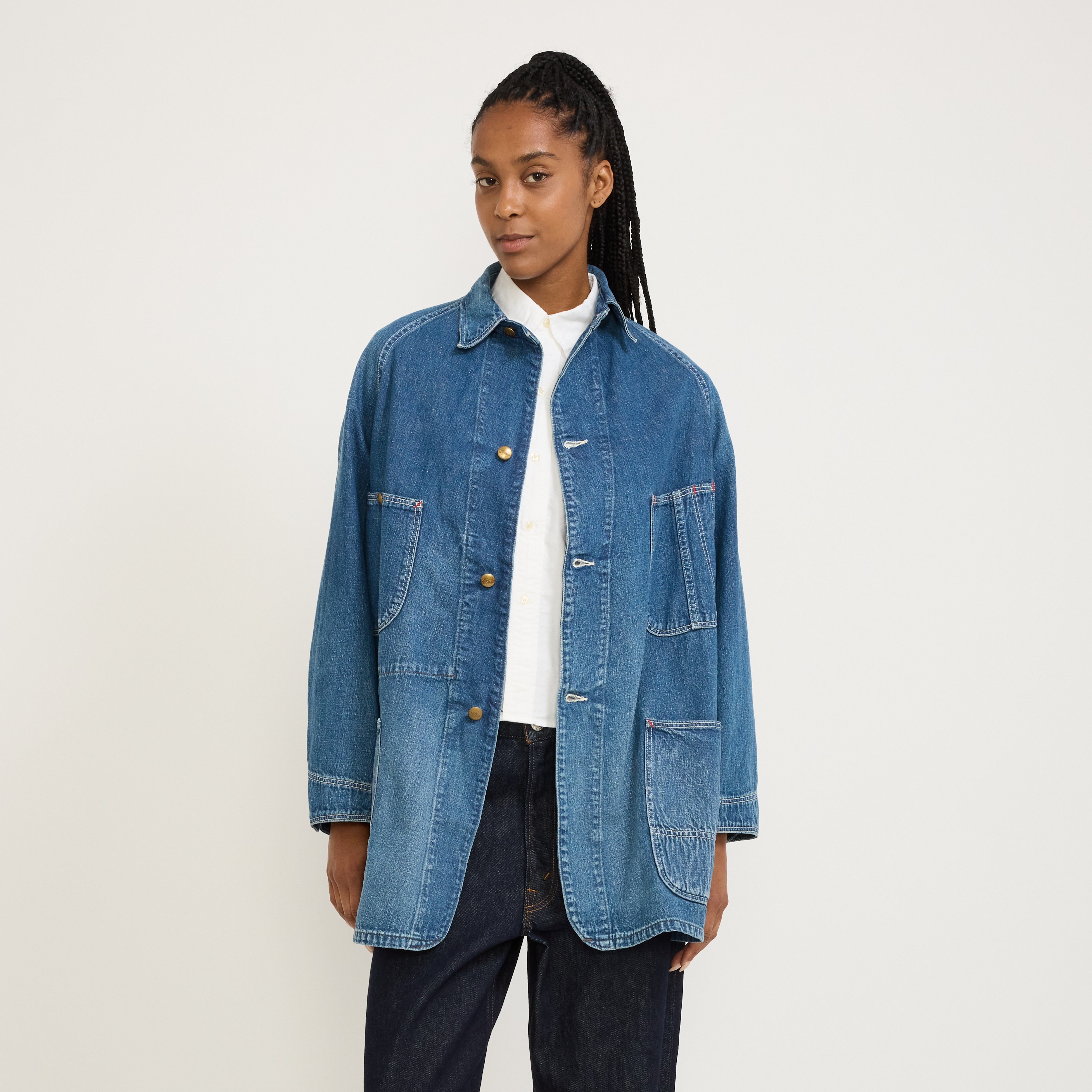 Orslow | Denim Loose Fit Coverall Denim Used | Maplestore
