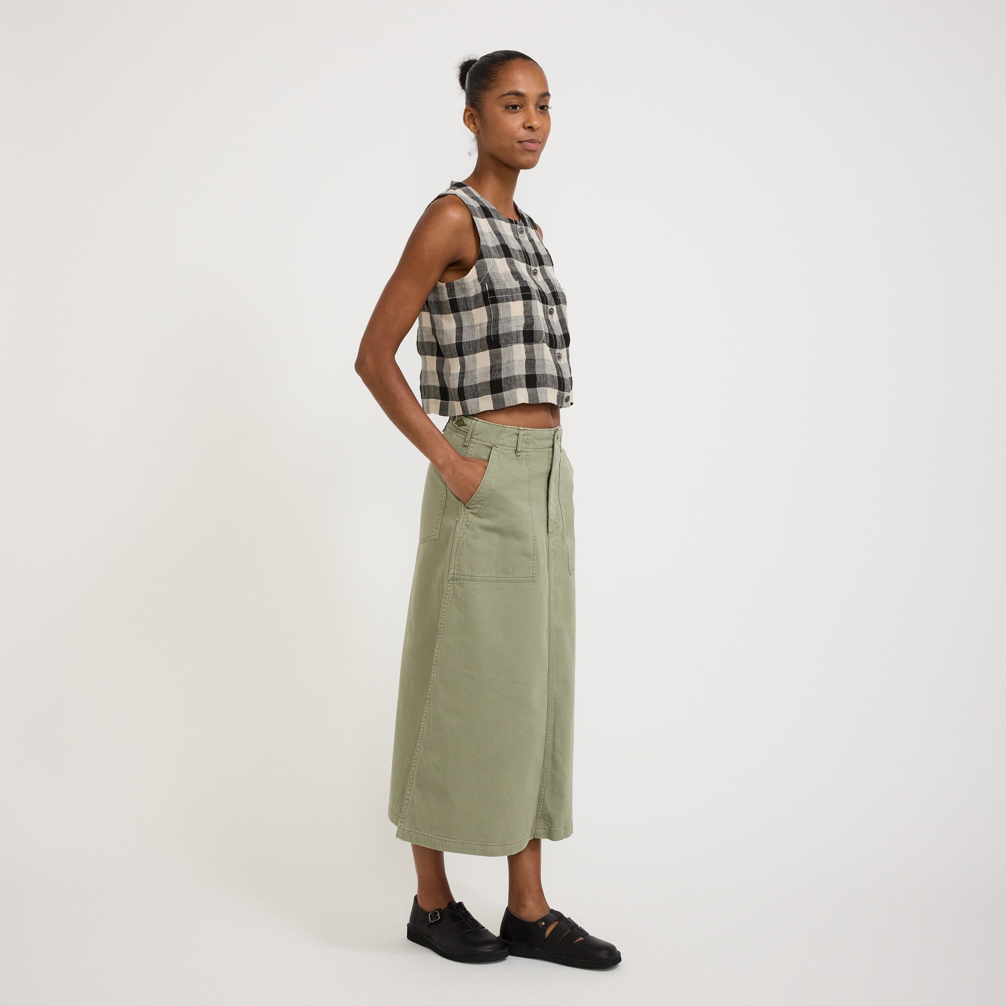 Orslow | Fatigue Skirt Green | Maplestore