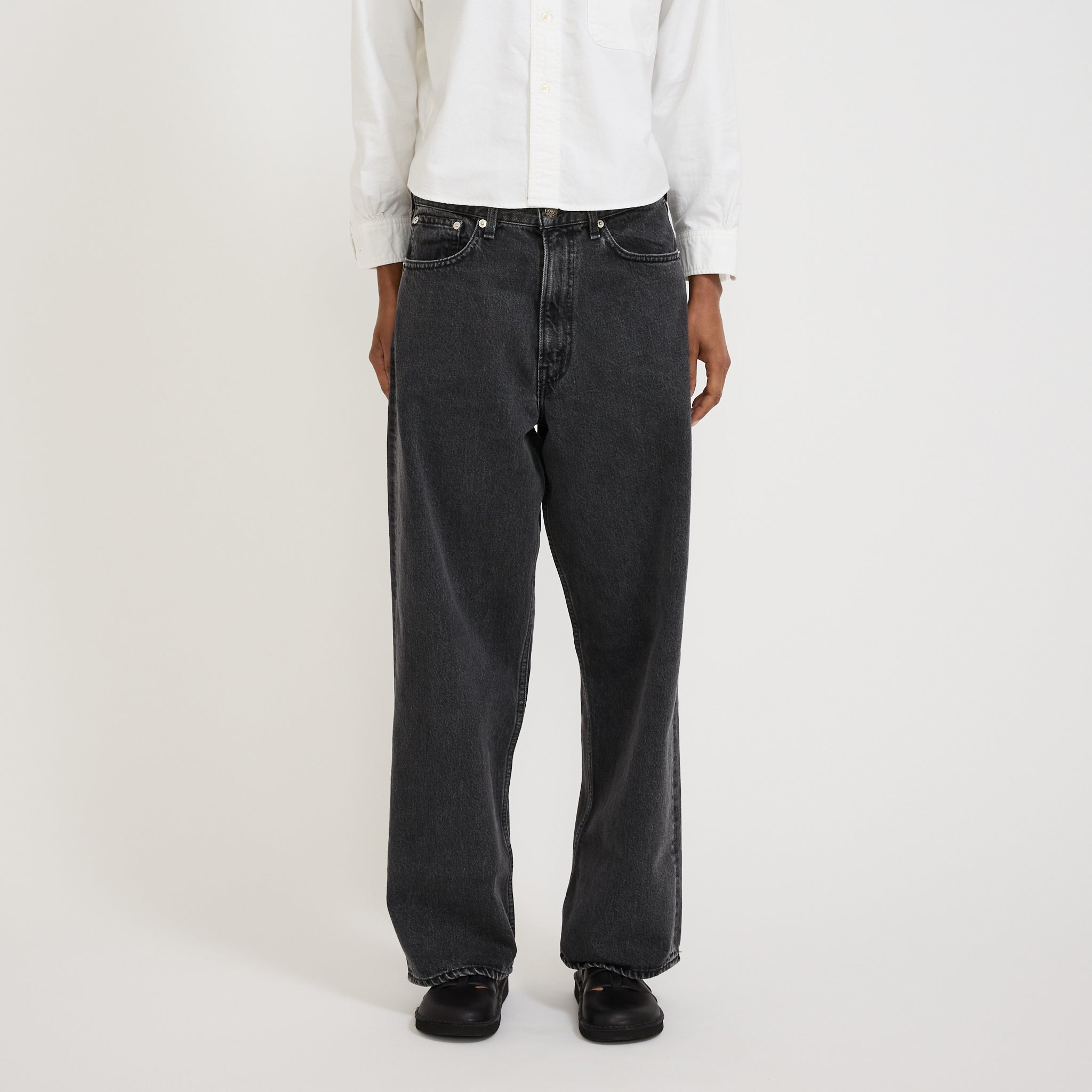 Orslow | Super Dad's Denim Pants Black Denim Stone Womens | Maplestore