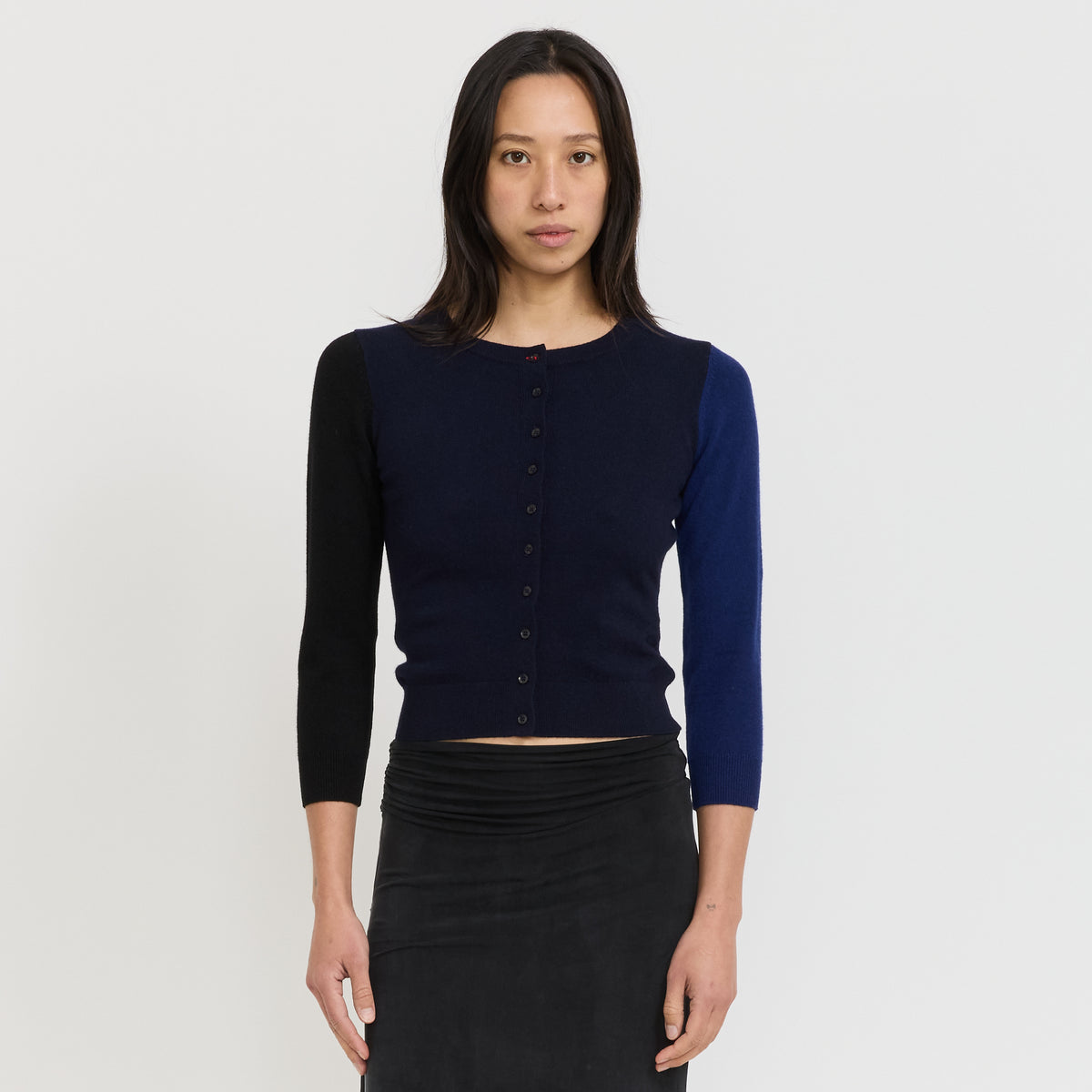 Peachy Den | Ava Colourblock Cardigan Nightshade | Maplestore