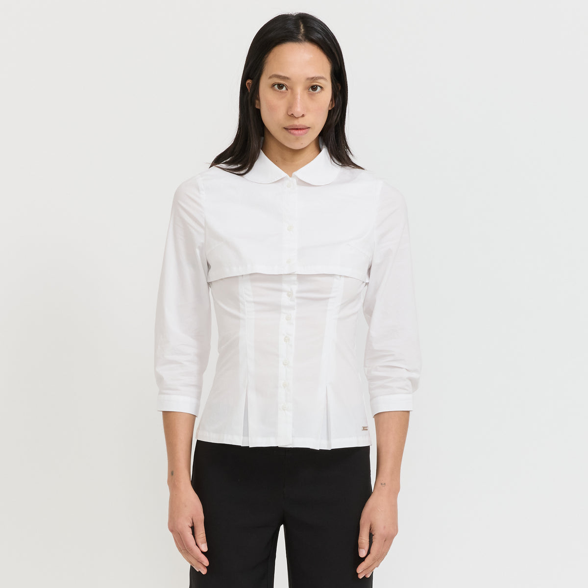 Peachy Den | Gloria Double Blouse Porcelain | Maplestore