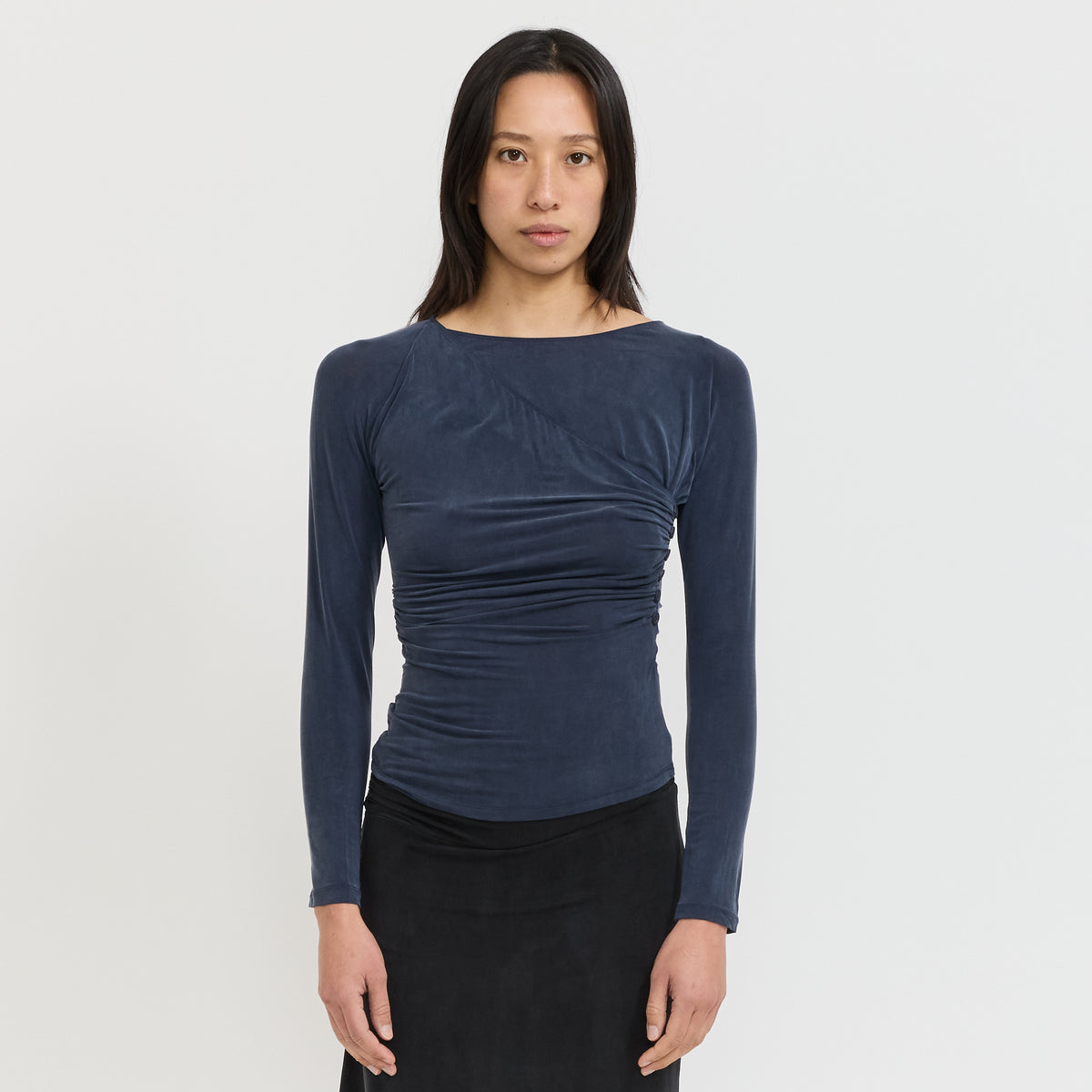 Peachy Den | Kylie Wrap Top Dark Navy | Maplestore