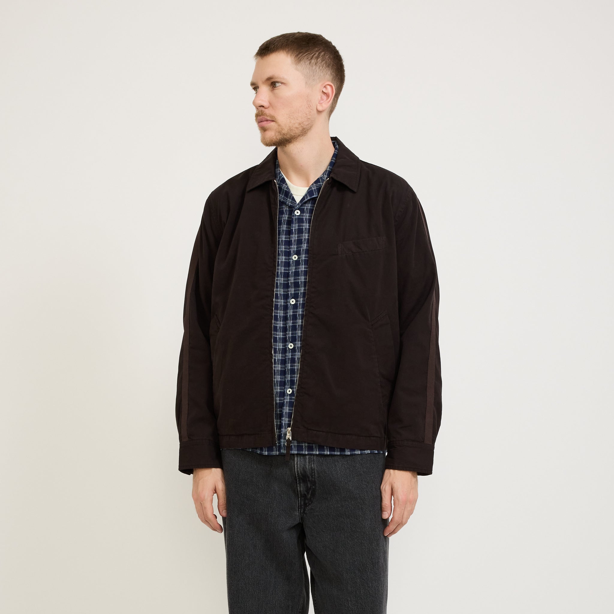 Universal Works | Windcheater Jacket Summer Canvas Licorice | Maplestore