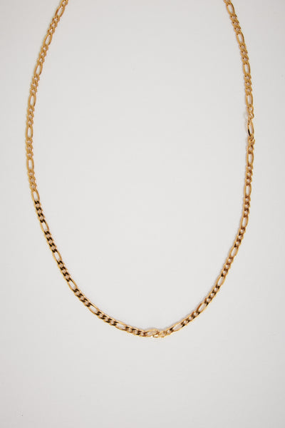 Meadowlark | Figaro Fine Chain Necklace Gold Plated 40cm | Maplestore